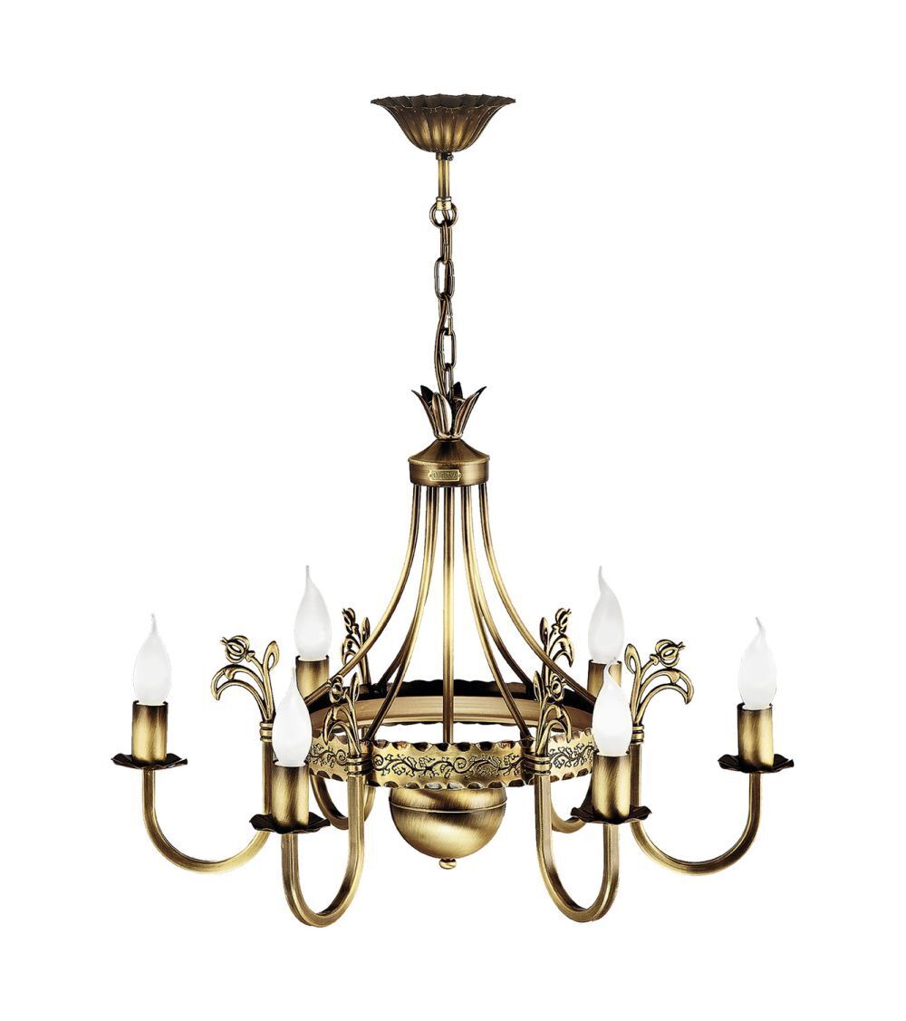 Lustre BELRAND laiton Ø62cm 6xE14 Lampe de plafond