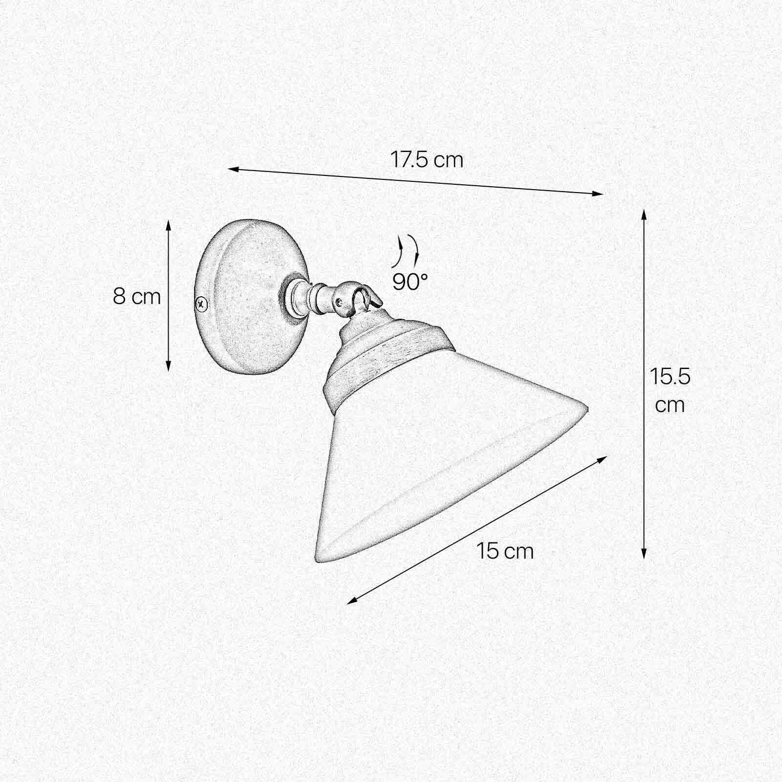 Spot Lampe murale réglable laiton verre en bronze blanc Beleuchtung, Lampe, Drinnen, Zimmer, Duscharmatur