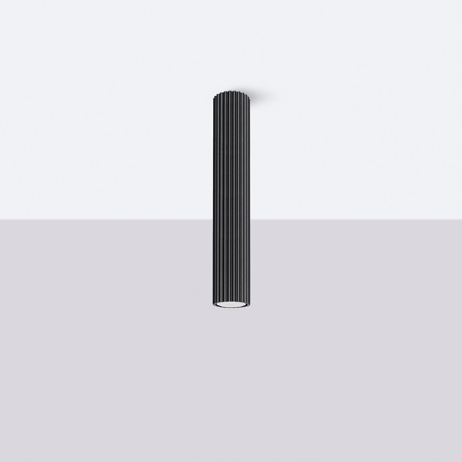 Deckenspot schmal Ø 6,5 cm H: 40 cm Schwarz GU10 Aufputz