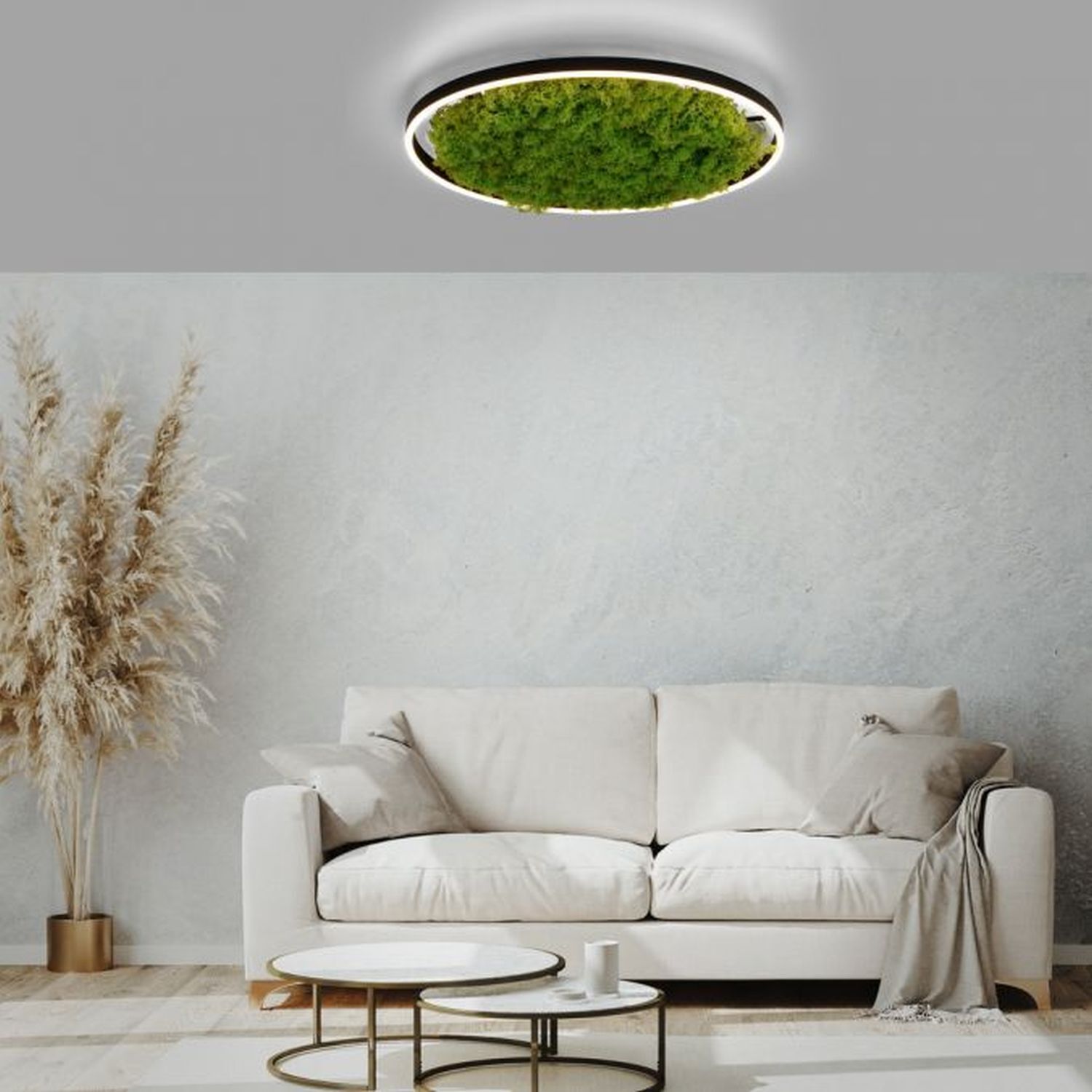 Dimmbare LED Deckenlampe Moos Schwarz 3000 K 28 W Wohnzimmer, Dekoration Ihres Zuhauses, Couch, Innenarchitektur, Deckenleuchte