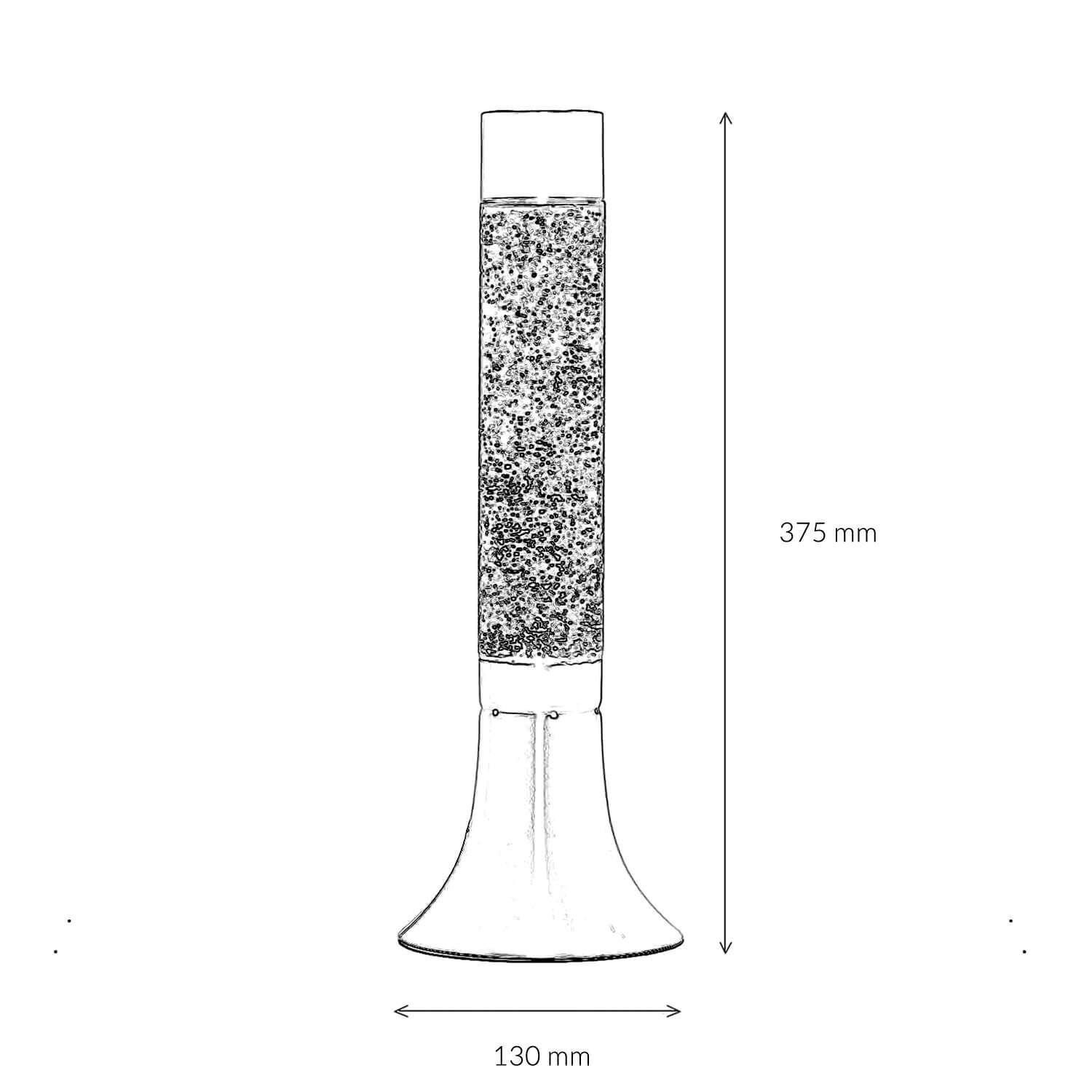 Retro Lavalampe Glitter Orange rund Ø13cm YVONNE Krug, Töpferei, Vase