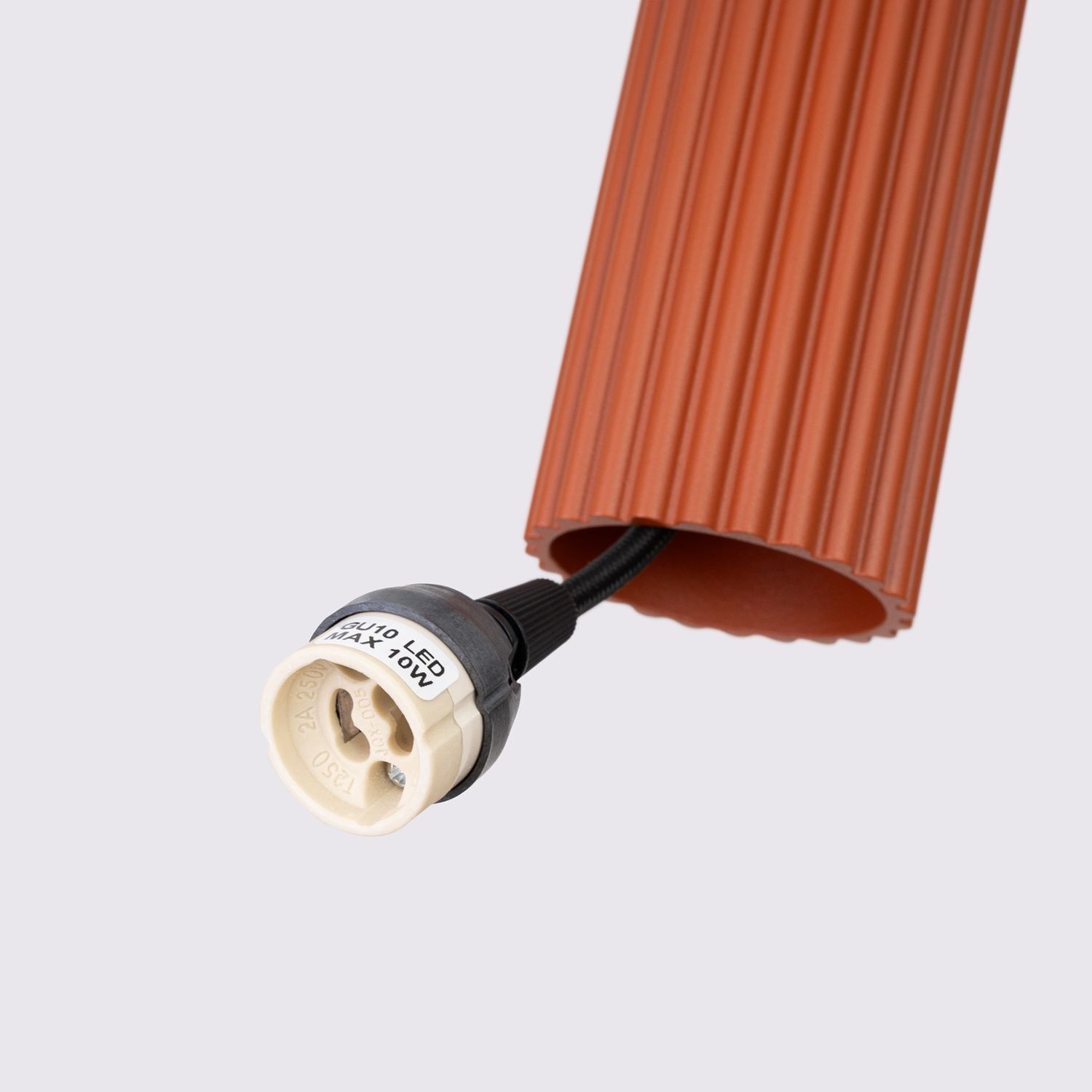 Lampe à suspendre rouge à 2 flammes L : 30 cm étroit H : max. 90 cm GU10 Adapter, Elektronik