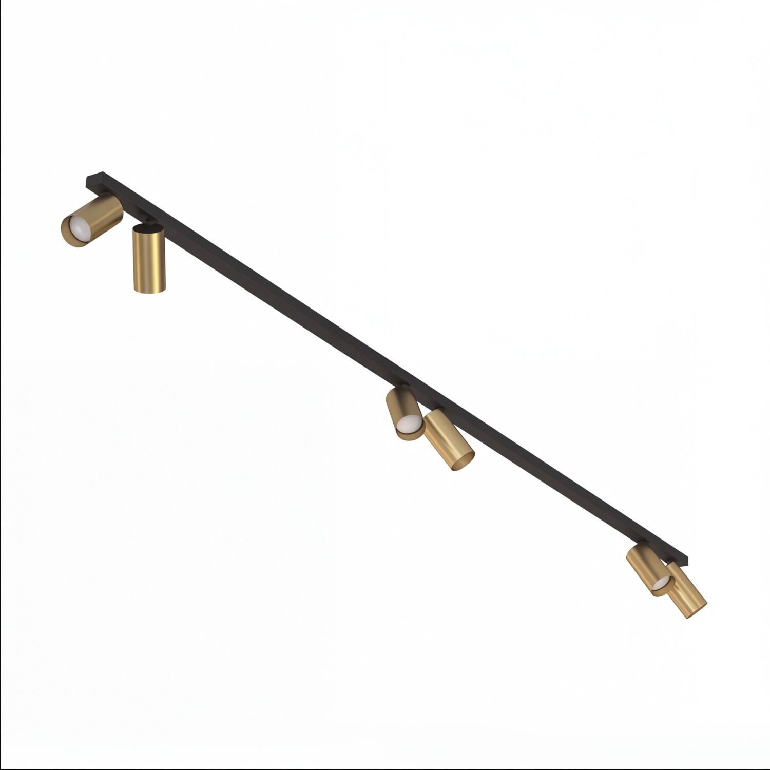 spots-wohnzimmerlampe-flurlampe-aufbauspots-colene-6x-gu10-bis-10-w-schwarz-messing-metall-messing-no7785-01 Deckenleuchte, Standleuchte, Gold, Metall, Beleuchtung