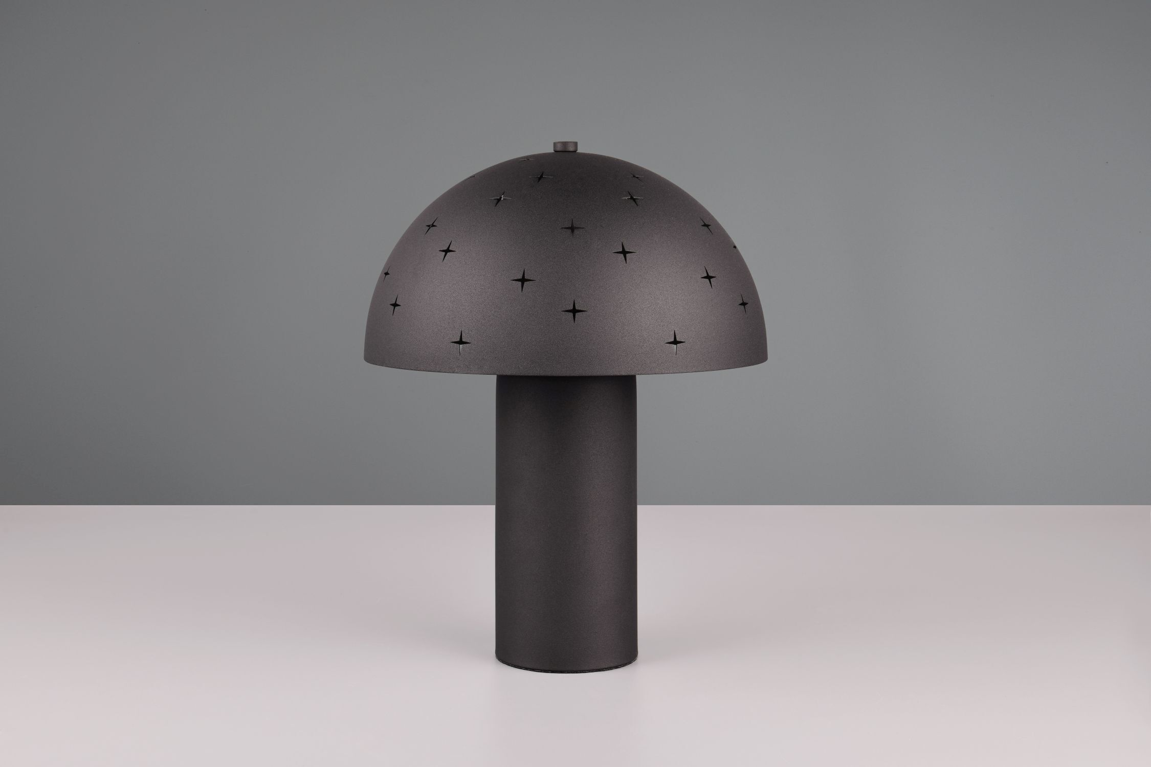 Lampe de table stylée noire métal E14 32,5 cm étoiles