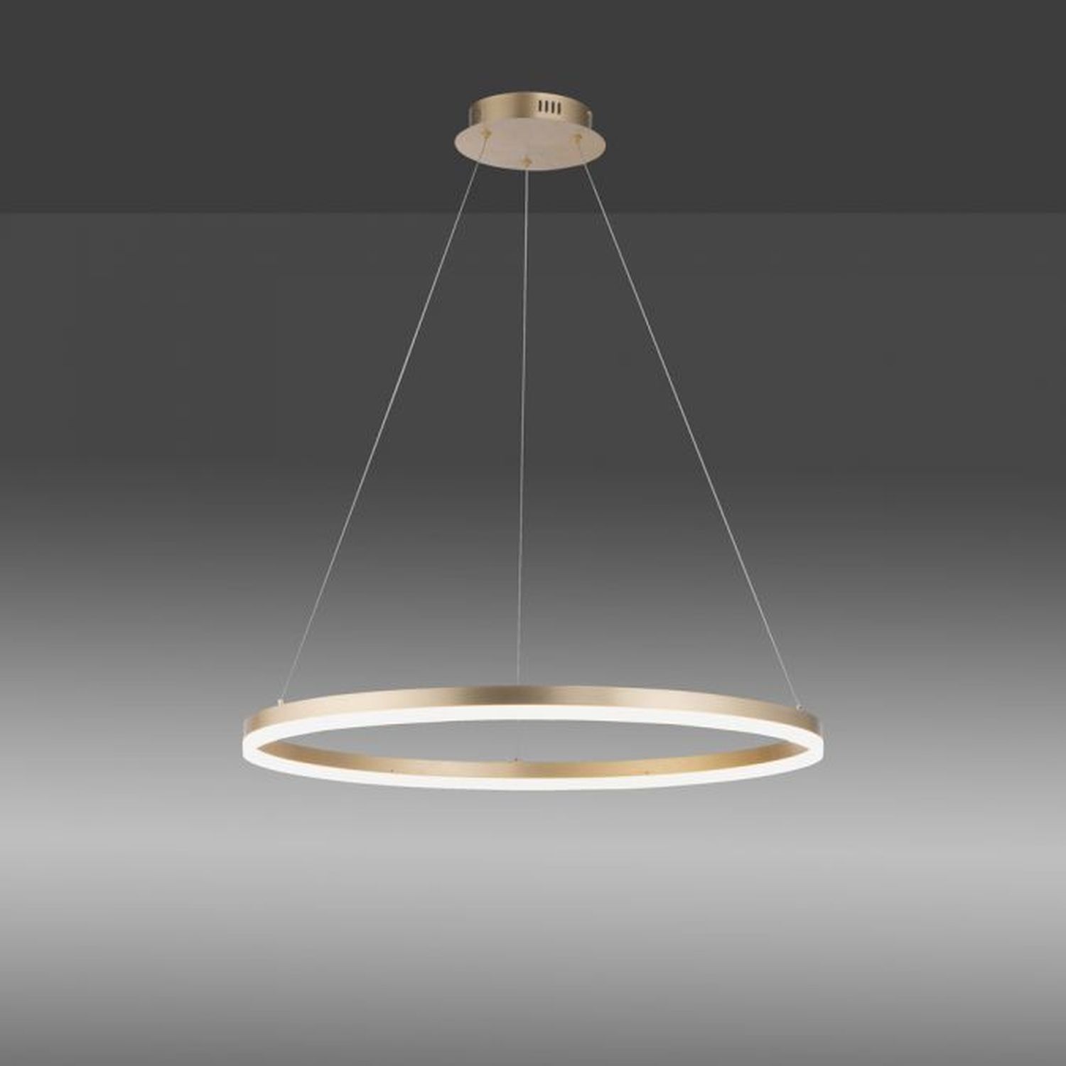 Suspension LED en laiton dimmable 3000 K Ø80 cm Anneau Leuchter, Lampe