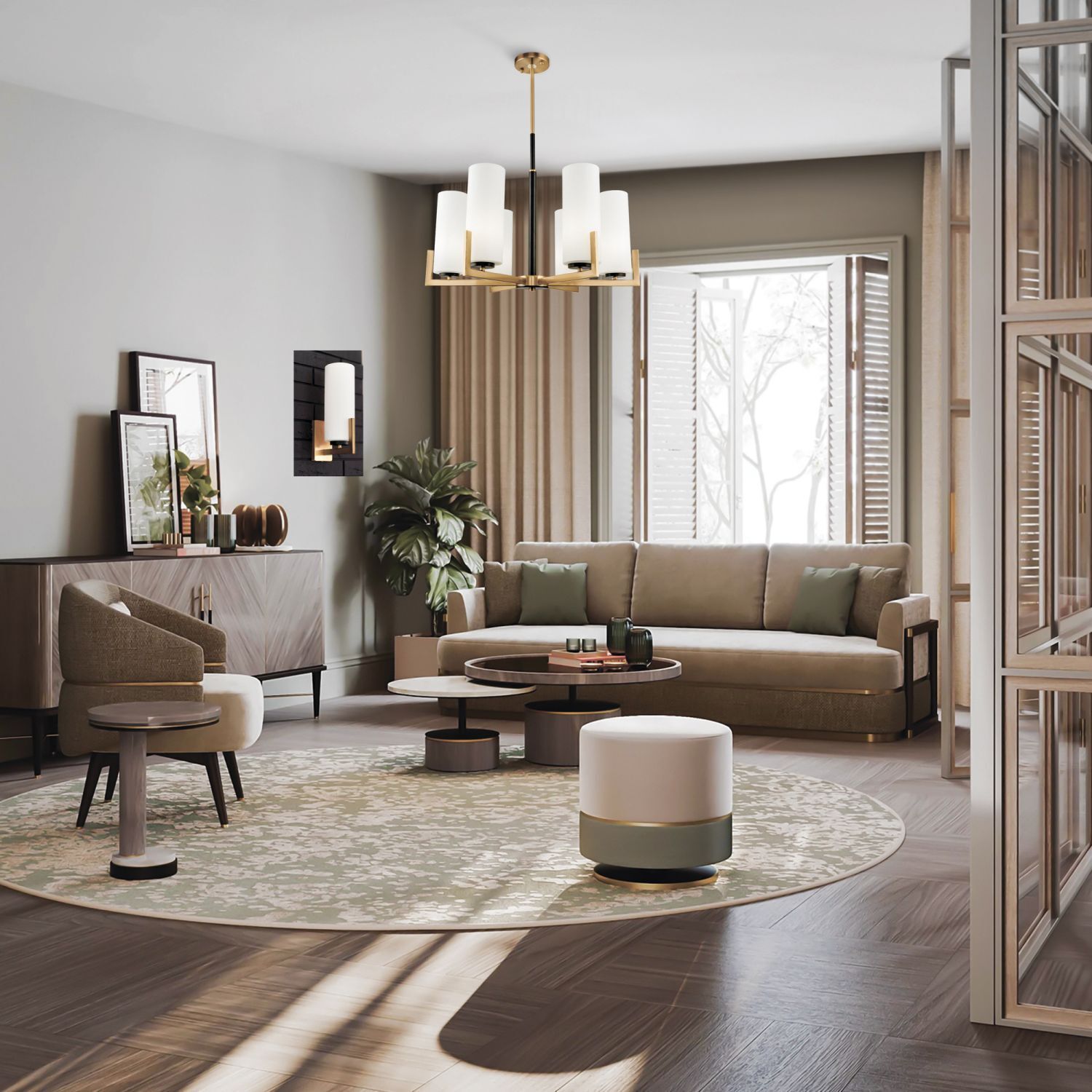 Kronleuchter Metall Glas B: 67 cm E27 Modern KAYA Dekoration für Zuhause, Mobiliar, Wohnzimmer, Tabelle, Foyer