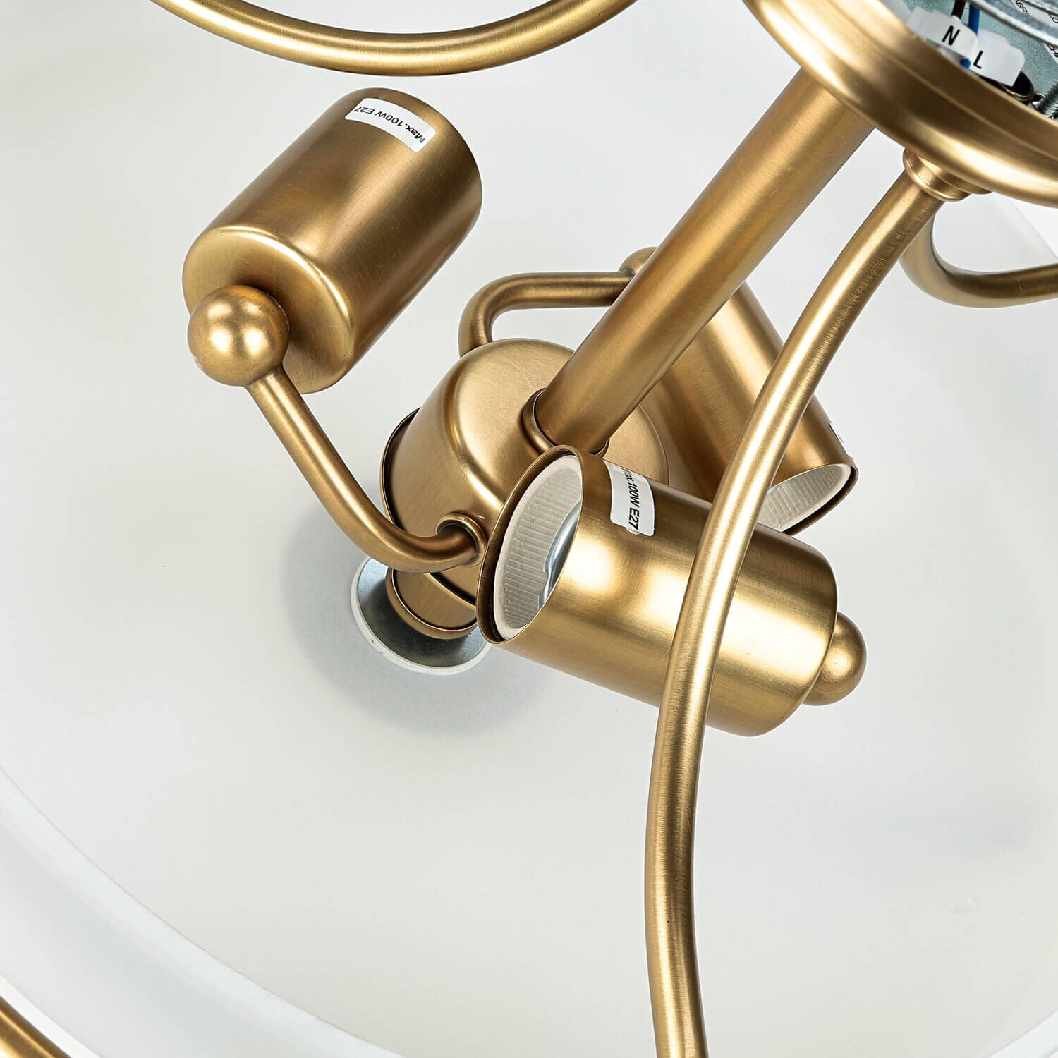 Plafonnier ASPERO Laiton Lampe Art Nouveau Bronze, Sinken, Waschbeckenhahn