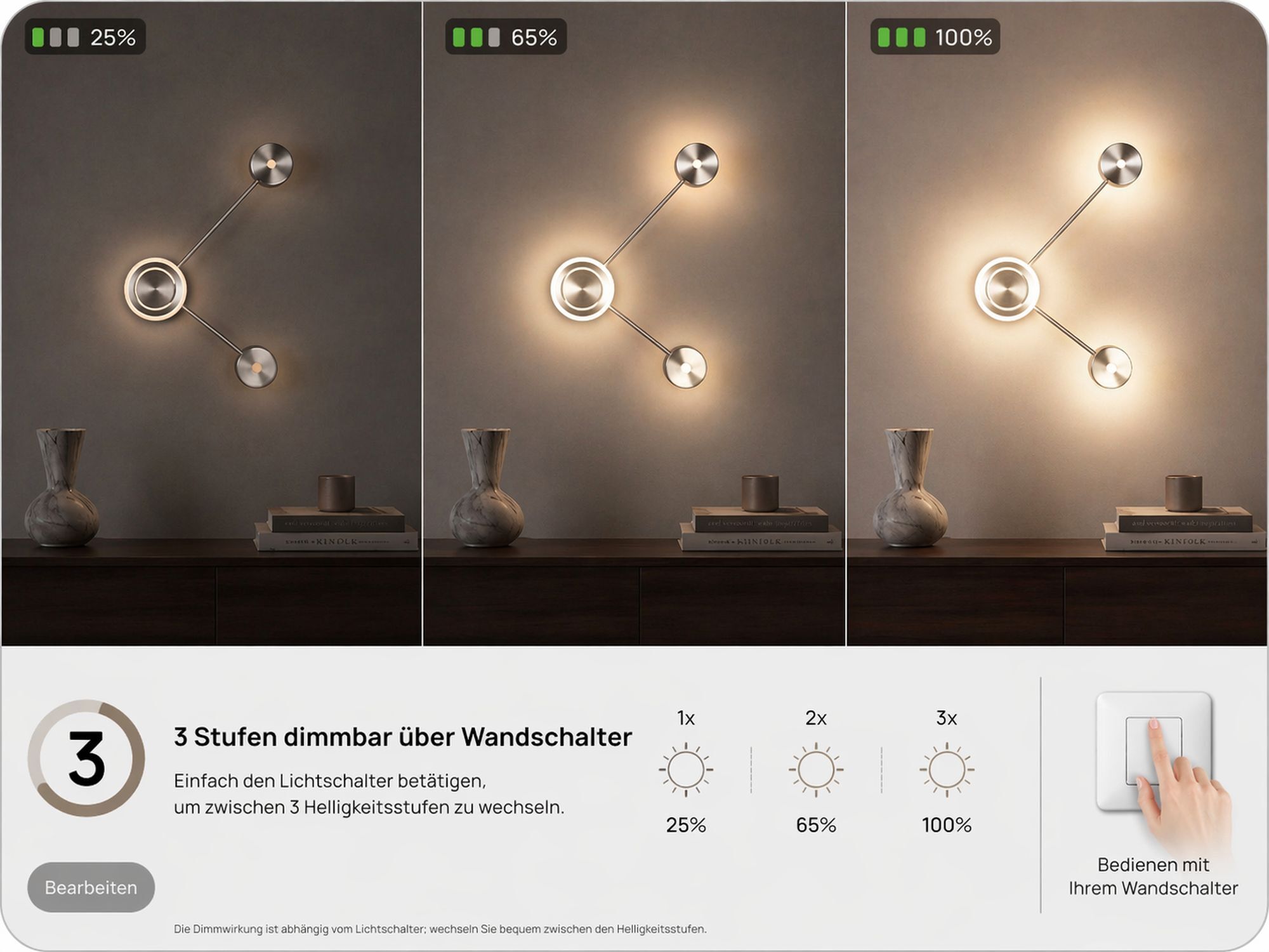 Leuchte, Wandlampe, Deckenlampe, LED, Kreativarm