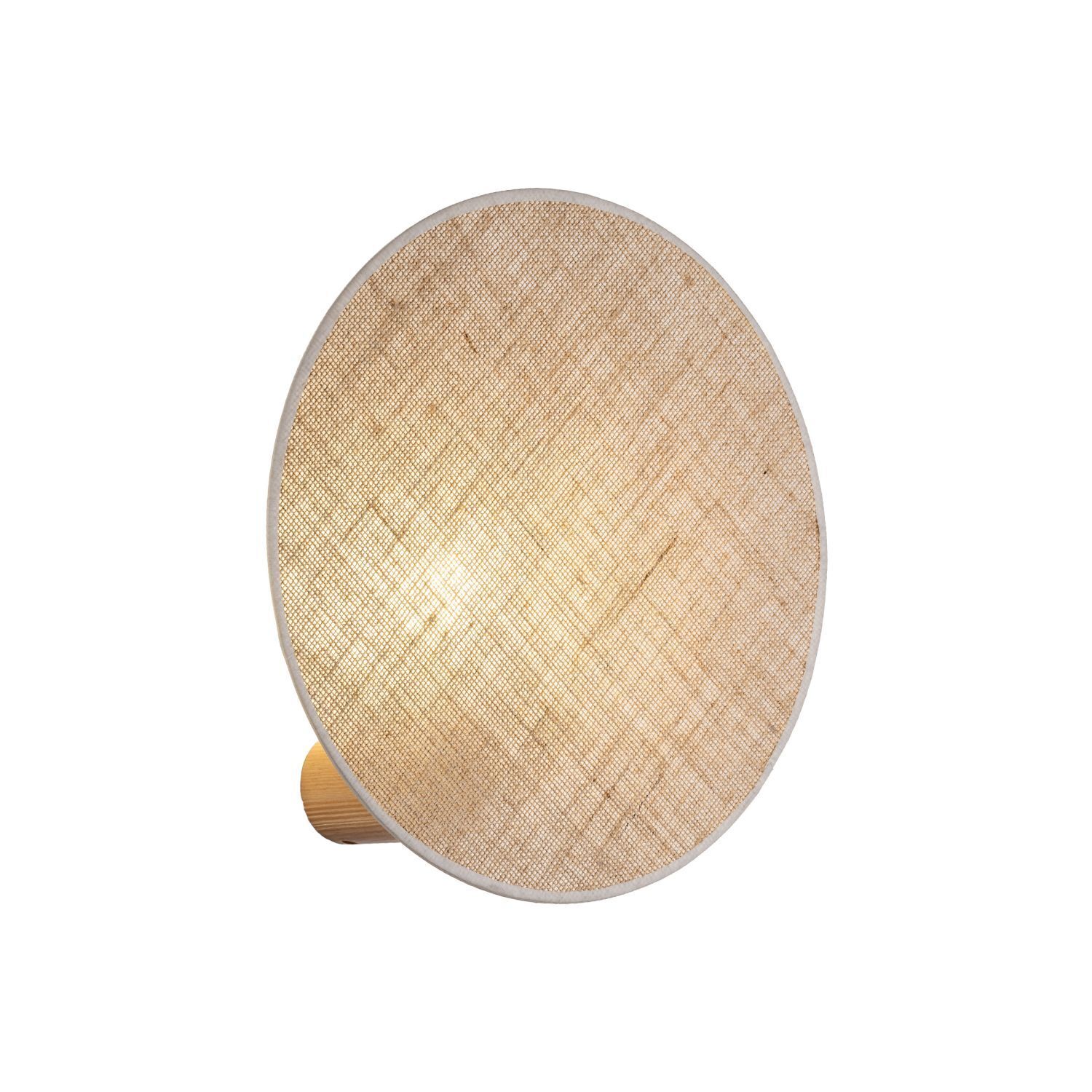 Applique murale tissu bois rond lumière indirecte E27 brun Ø 36 cm Applique murale tissu bois rond lumière indirecte E27 brun Ø 36 cm