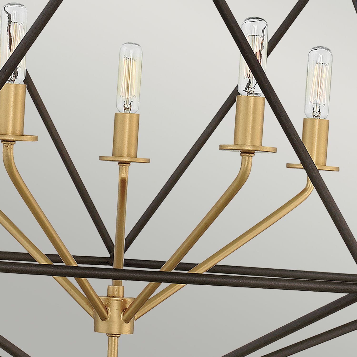 Kronleuchter, Geometrisch, Metall, Gold, Stilbeleuchtung