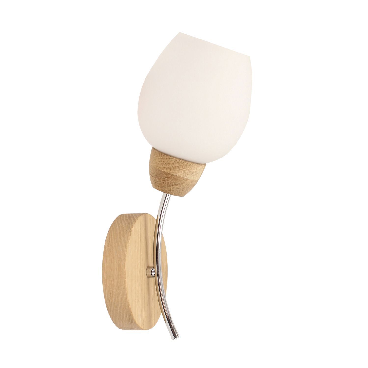 Wandlampe Glas Holz blendarmes Licht E27 Retro