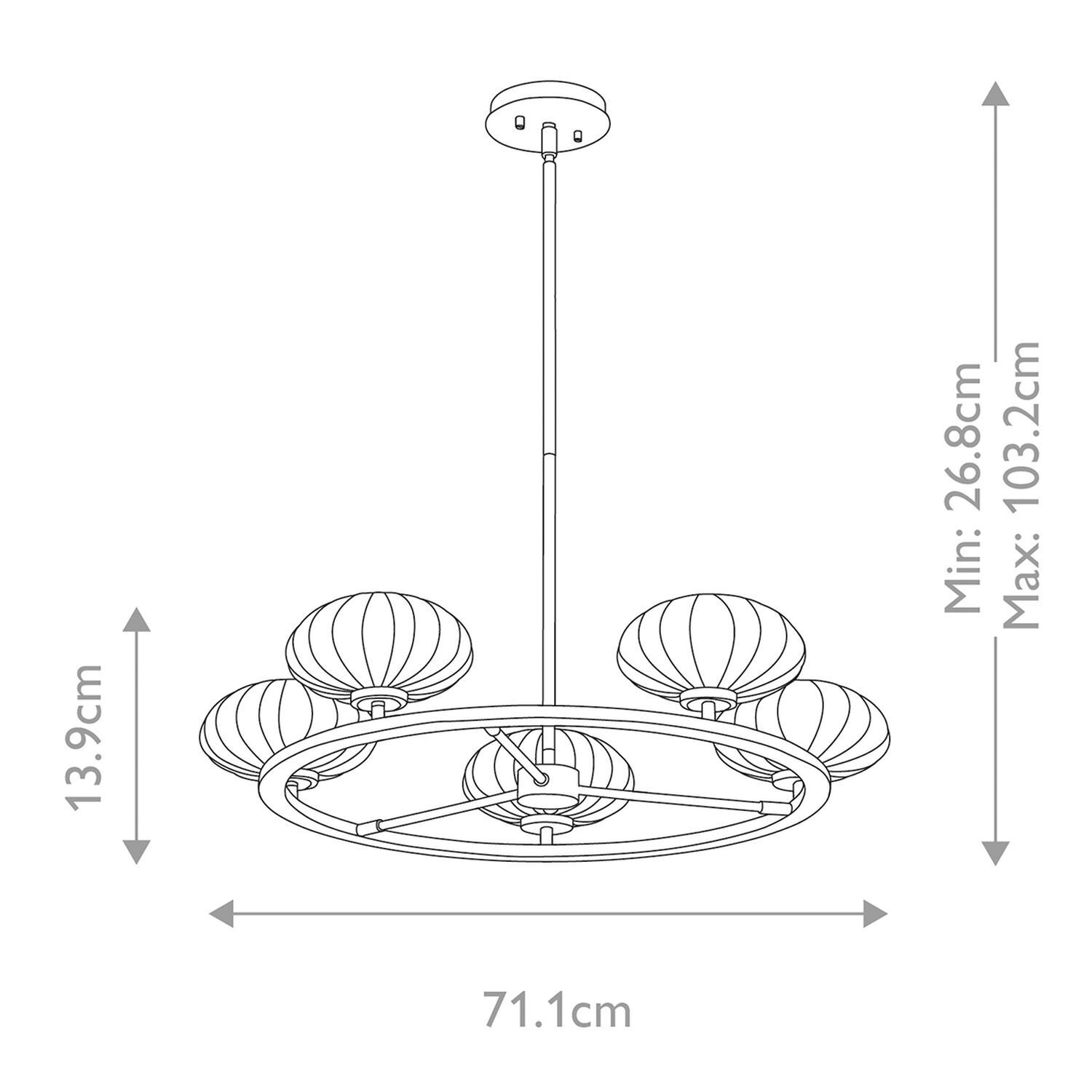 Kronleuchter Badezimmer LED G9 IP44 Ø 71,1 cm rund 3000 K Kronleuchter Badezimmer LED G9 IP44 Ø 71,1 cm rund 3000 K