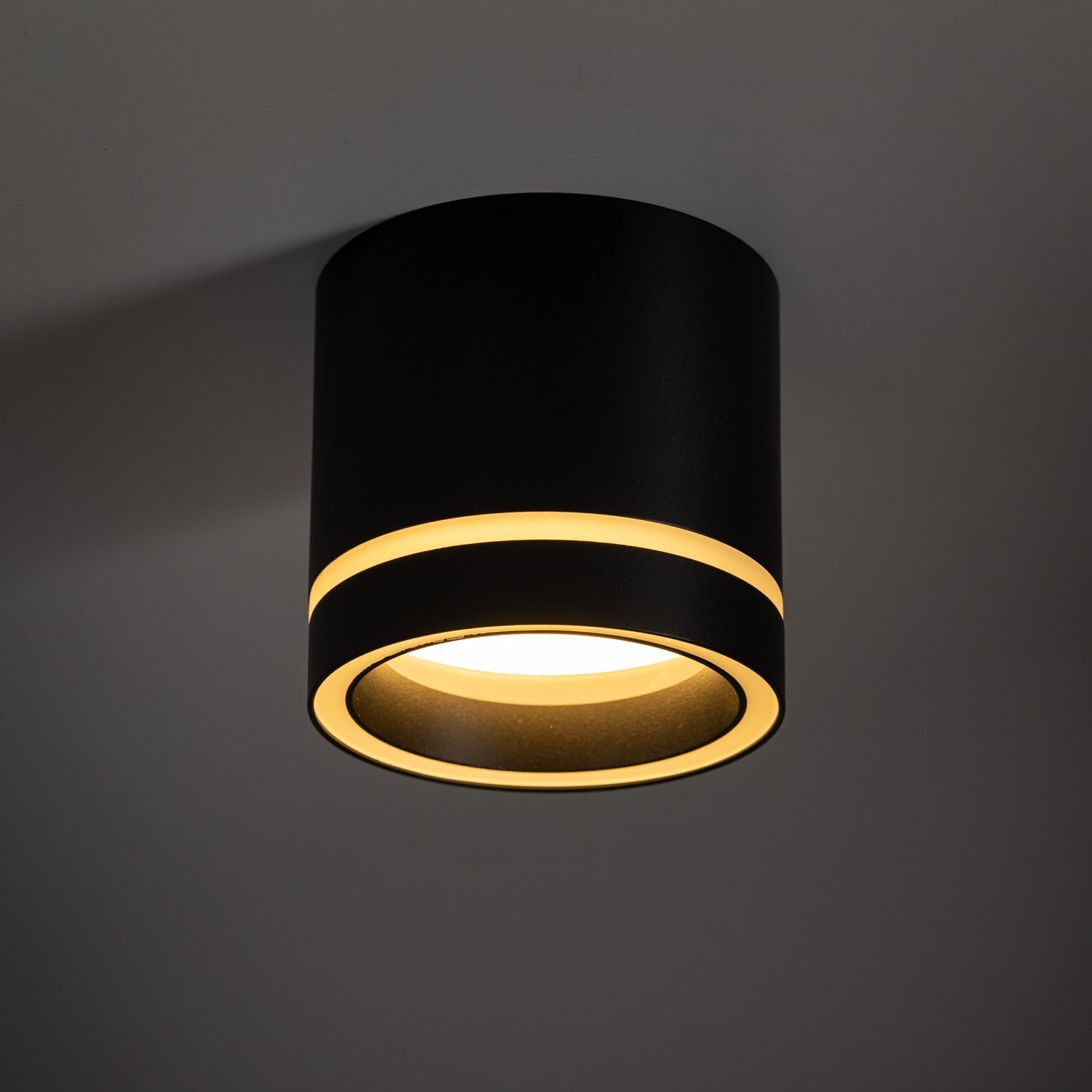 Deckenlampe Schwarz Aufputz Ø 8,5 cm klein Metall