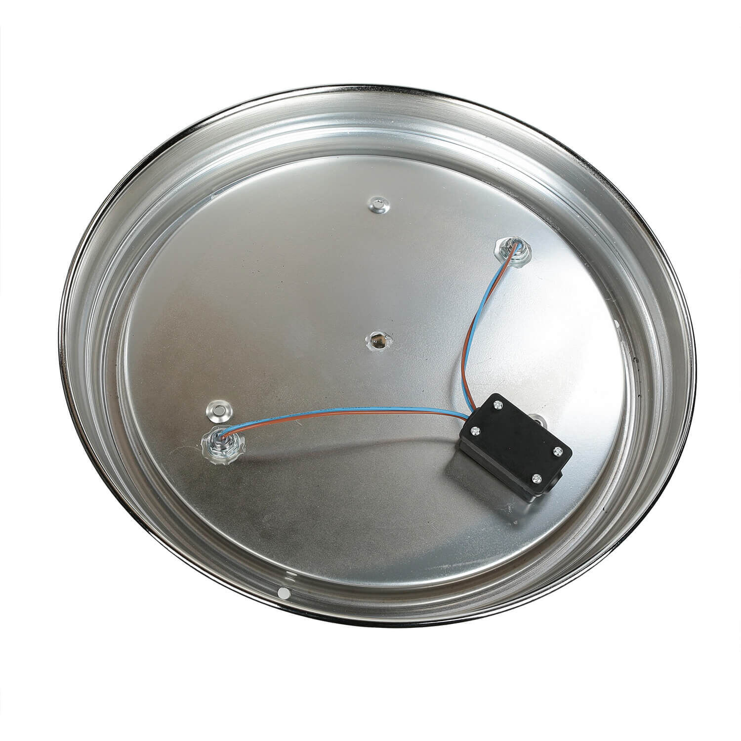 Deckenlampe IP44 Ø 35 cm Chrom rund 2x E27 Glas Metall Bad