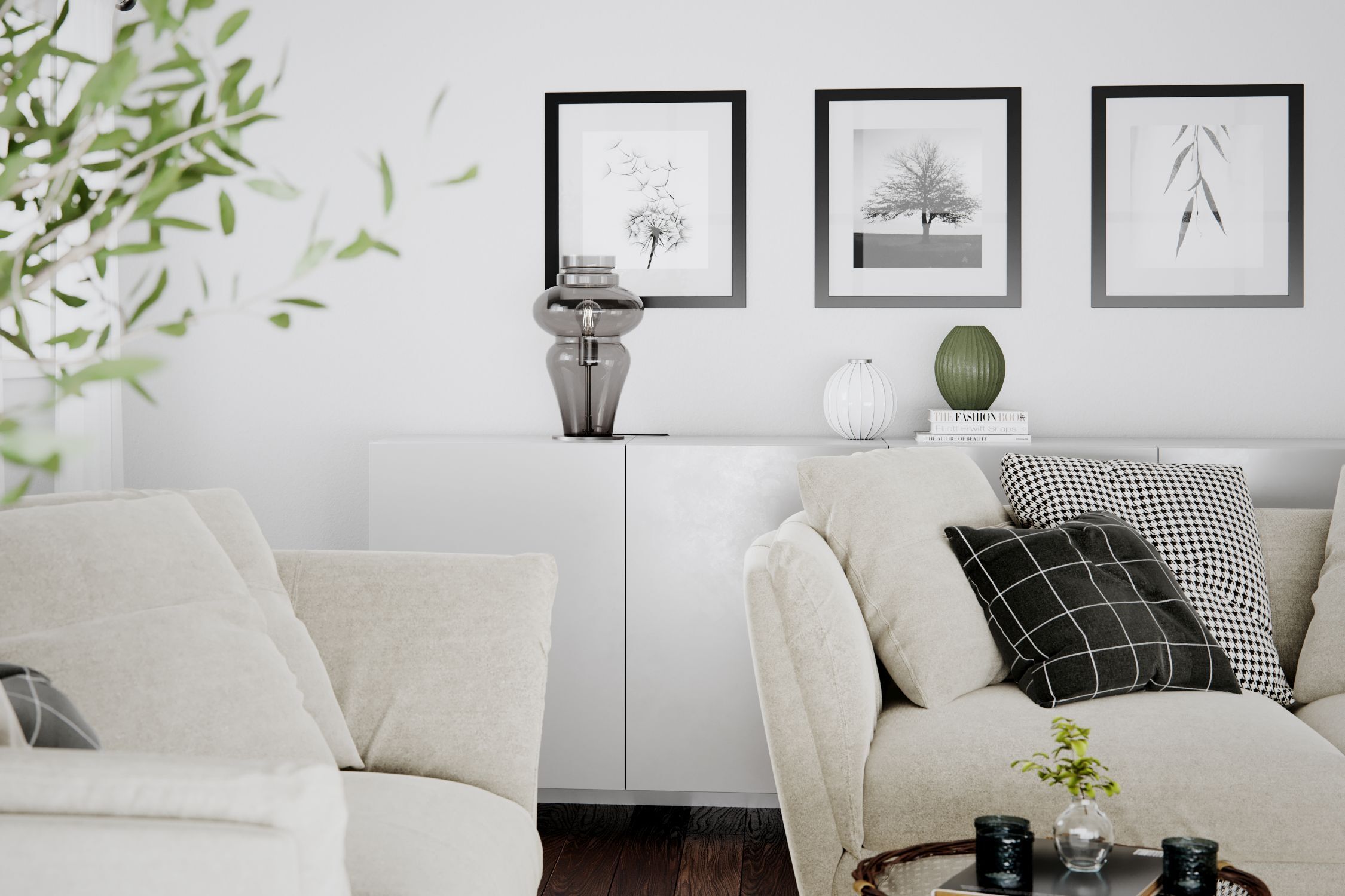 Tischleuchte Rauchglas Metall 40,6 cm E27 Kabelschalter Kissen, Dekoration für Zuhause, Wohnzimmer, Couch, Innenarchitektur