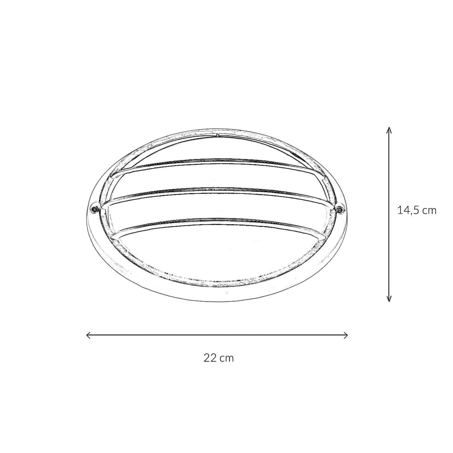 Wandleuchte für Außen Kupfer Antik AMSTERDAM B:22cm Sphäre
