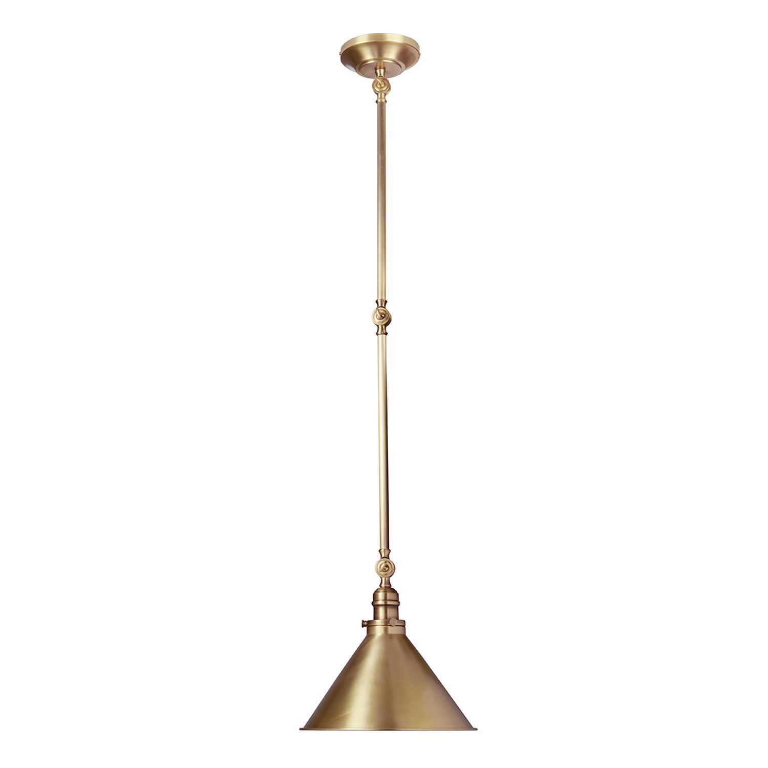 Plafonnier ISMENE laiton raccourcissable Ø30cm Lampe