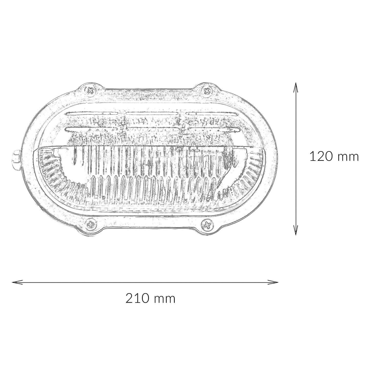 Gehäuse, Dichtung, Lichtgummi, oval, Abdeckung