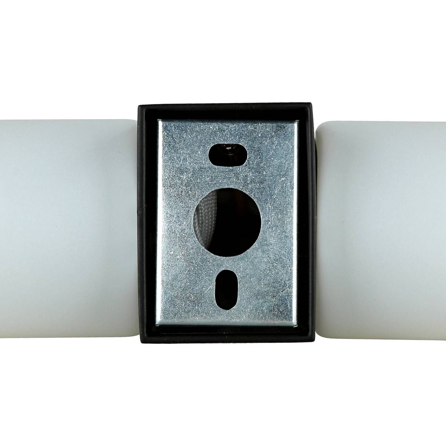 metallische platte, montagehalterung, runde Öffnung, rechteckiges metal, silberne platte