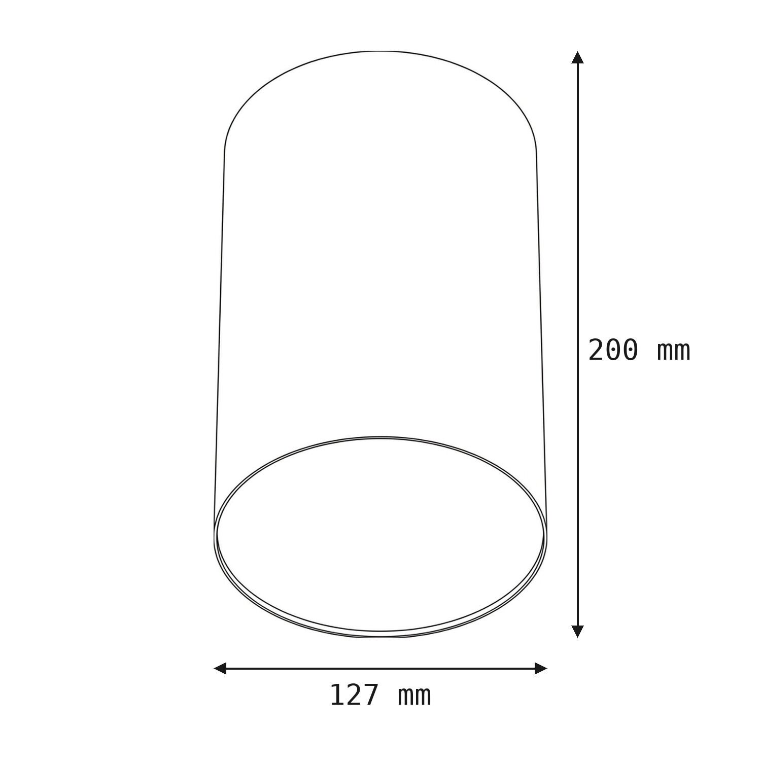 le42783-deckenstrahler-flur-buero-innen-modern-zeitlos-minimalistisch-e27-weiss-04 Zylinder, Glas, Vase, transparent, Abmessungen-127x200mm