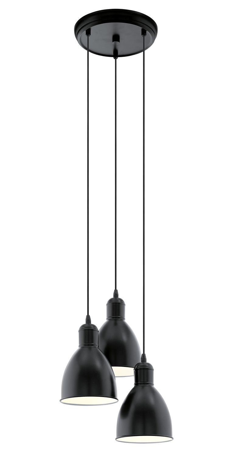 Außergewöhnliche Hängeleuchte Priddy Weiß Ø32,5cm 3-Flmg