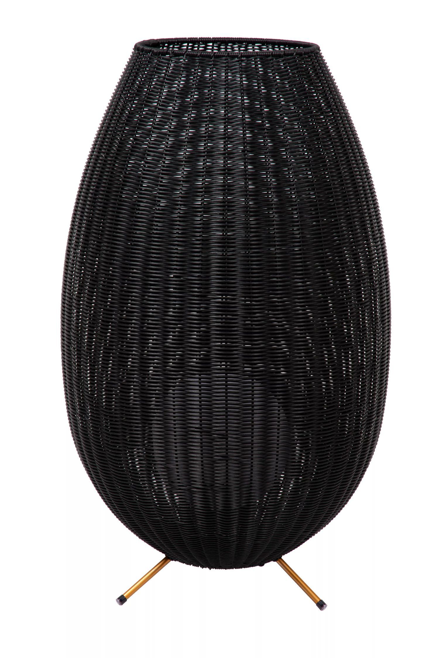 Lampe d'allée LED rechargeable dimmable noire IP44 79 cm 3000 K
