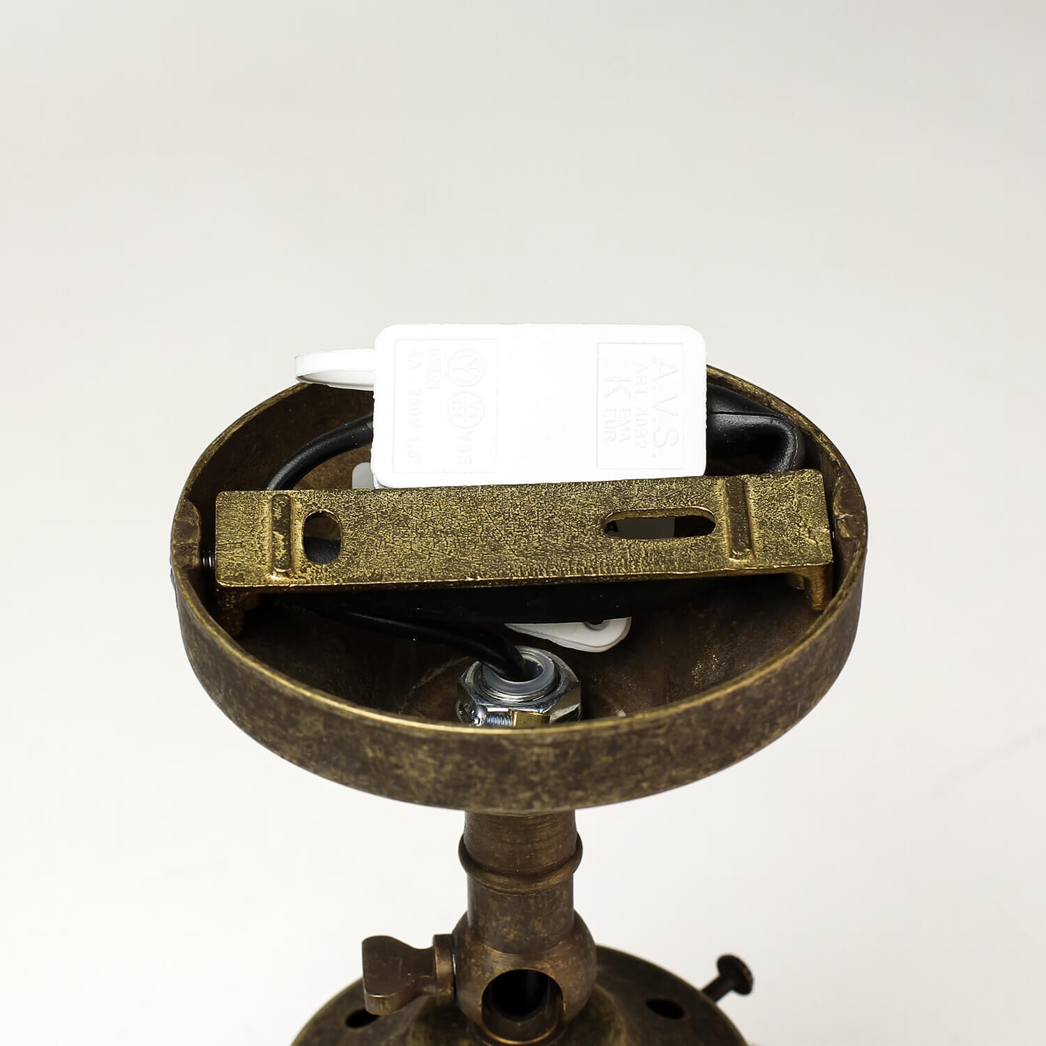 Messing Wandlampe in Bronze antik verstellbar Wasser