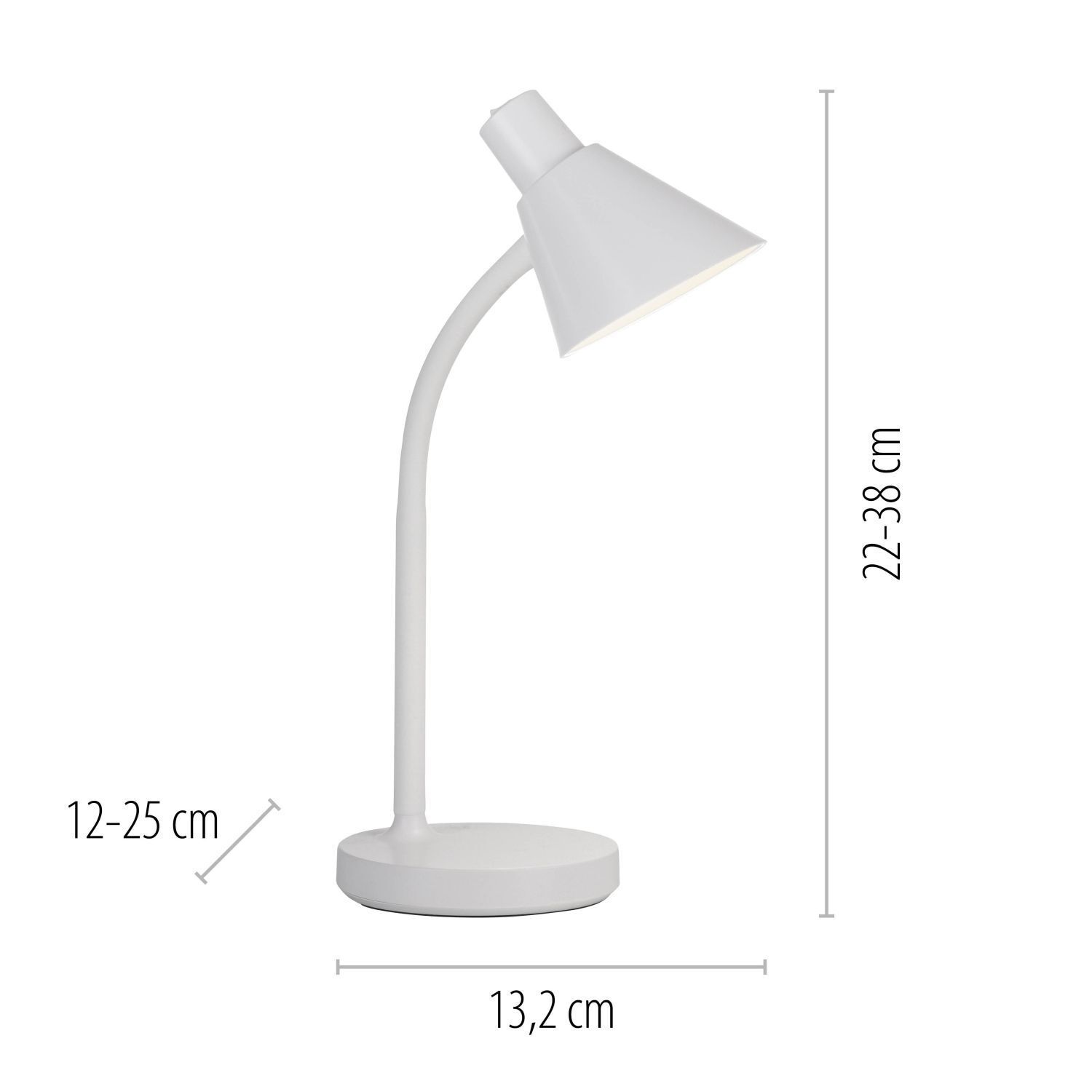 Lampe de bureau LED Métal 38 cm Blanc 600 lm Moderne Lampe, Tischlampe, Lampenschirm