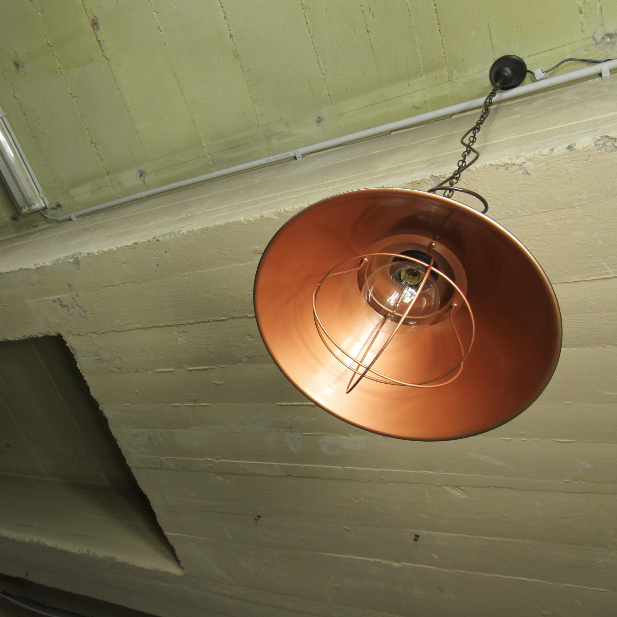 Loft Hängeleuchte mit Kette braun/kupfer Leuchte, Lampe, Beleuchtung