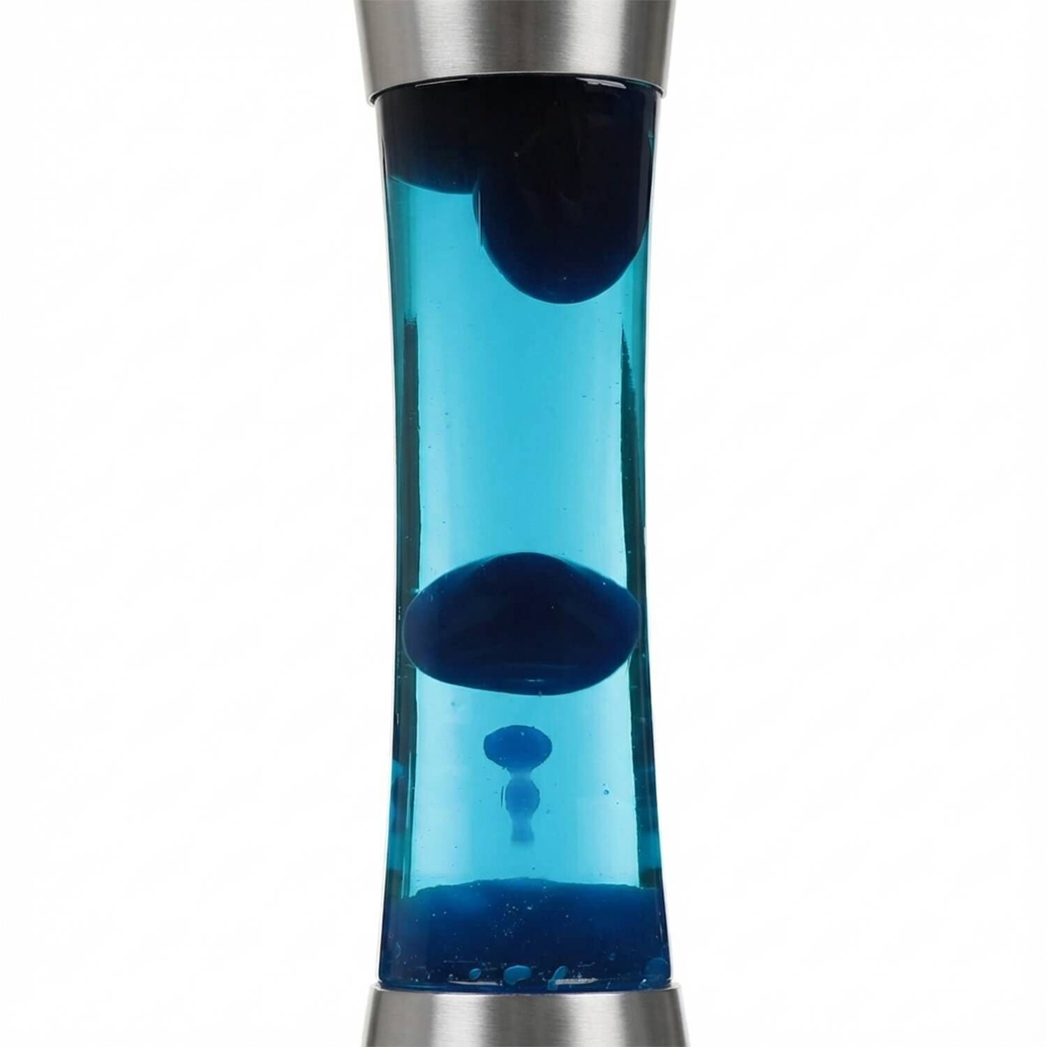 lavalampe-lava-lamp-ringo-silber-chrome-8 Lava-Lampe, Flüssigkeits-Bewegung, Blau, Leuchten, Glasröhre