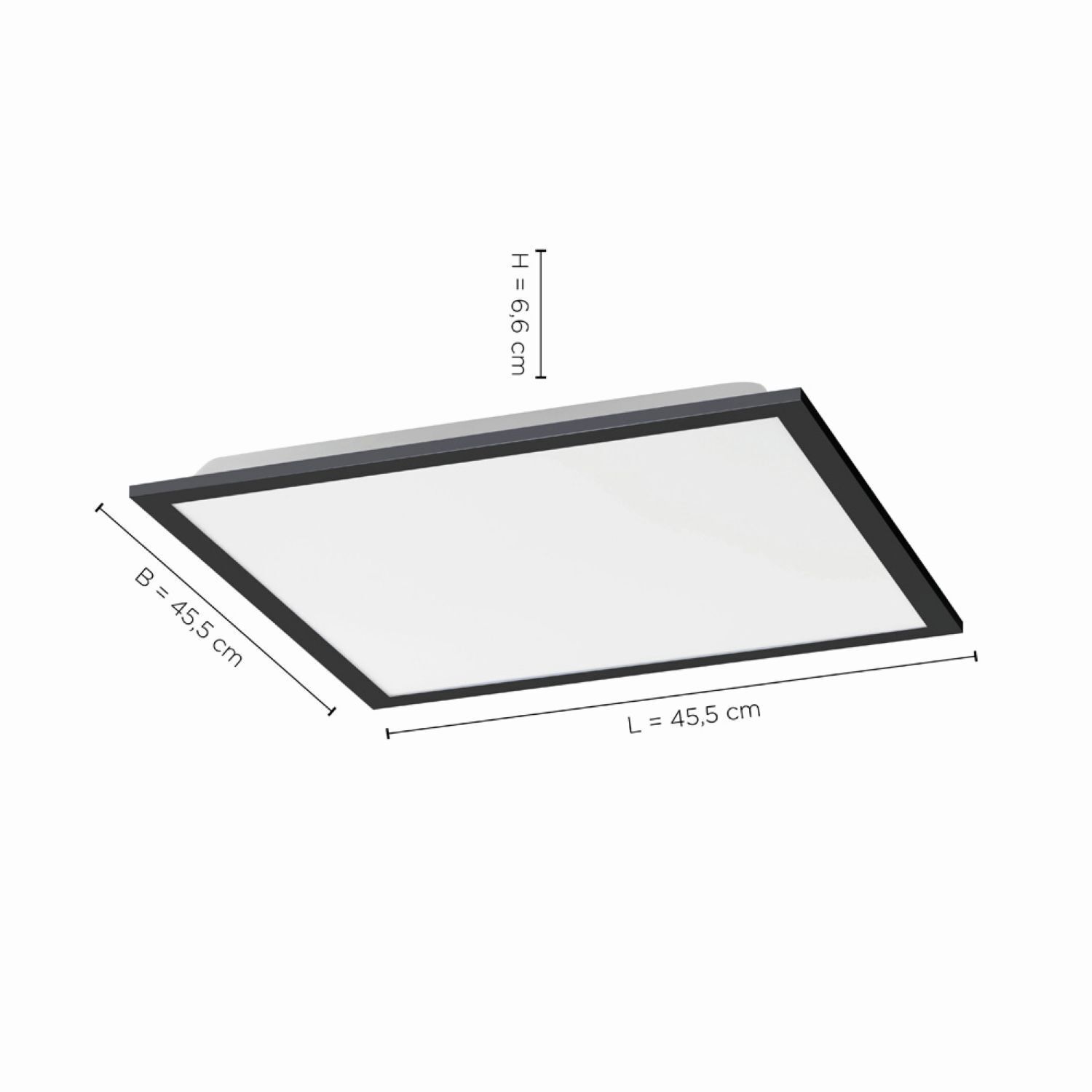 Lampe de plafonnier LED à intensité variable L:44,5 cm Télécommande noire