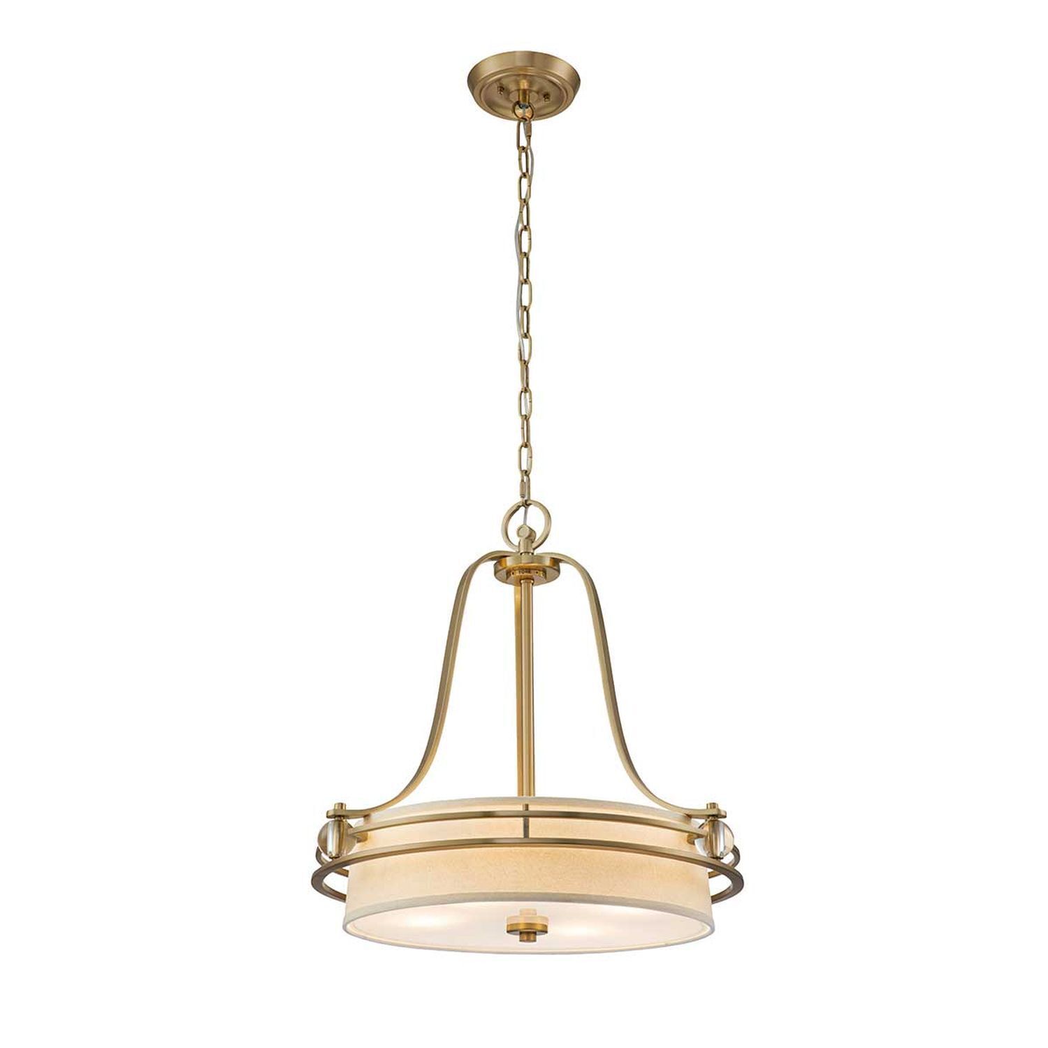 Suspension verre métal ronde D : 58,4 cm 4x E27 faible éblouissement