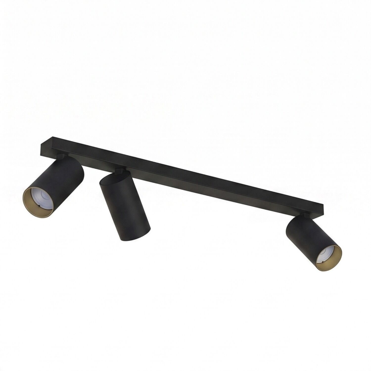 spots-deckenspots-moderne-wohnzimmerbeleuchtung-colene-3x-gu10-bis-10-w-schwarz-gold-metall-kunststoff-abs-no7767-01 Deckenleuchte, Spotlights, Schwarz, Metall, Rail-mounted