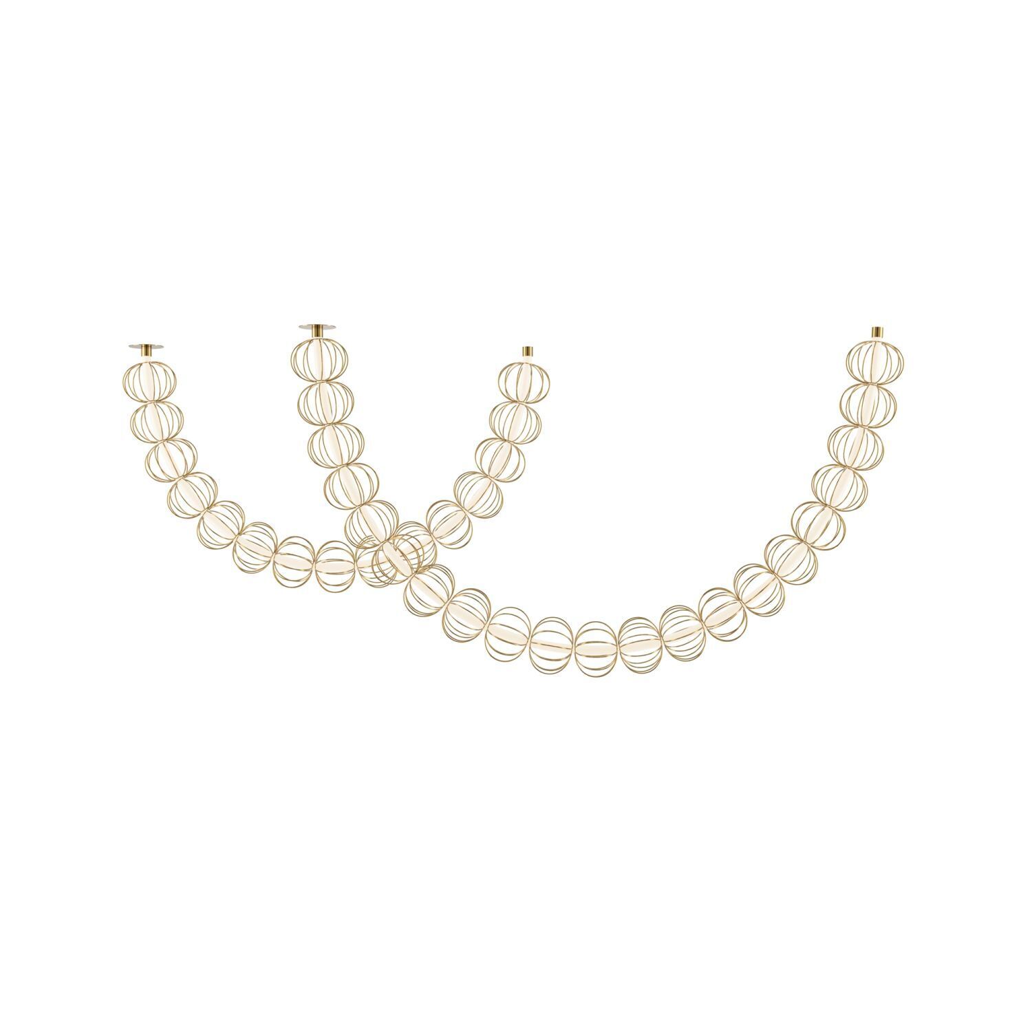 Pendelleuchte LED Metall H: max. 84 cm in Gold länglich Zubehor, Schmuck, Halskette, Diamant, Edelstein