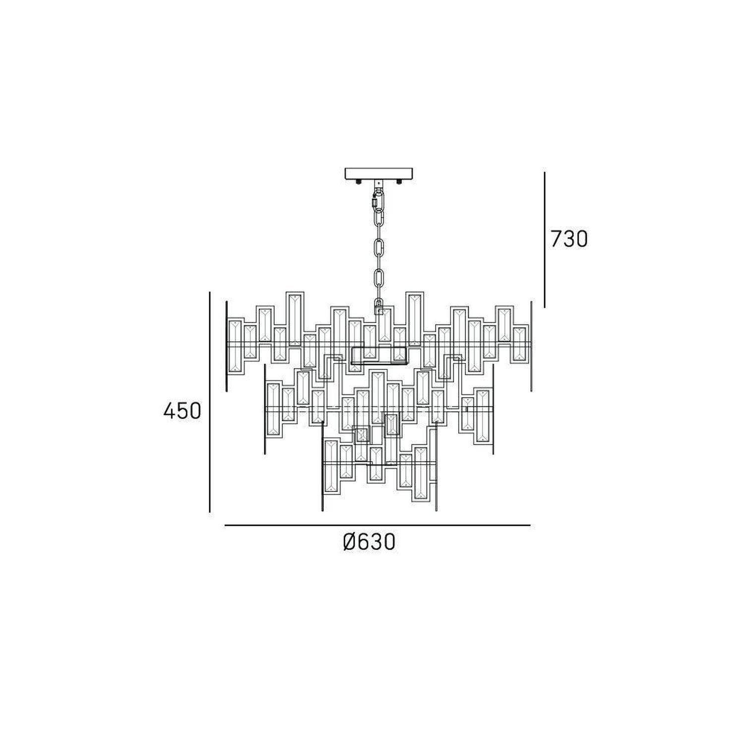 haengelampe-schlafzimmer-haengelampe-luester-aus-metall-azmara-9x-e14-bis-40w-champagner-klar-metall-kristall-le128229-06 lampe, hängerleuchte, leuchte, geometrisch, metallkette