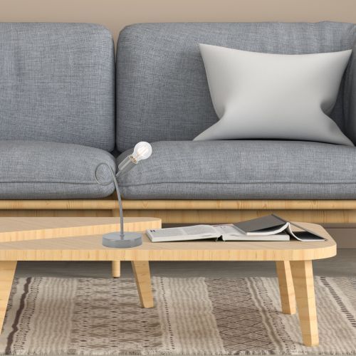 Lampe de table en métal Gris H:32cm stylé MADALYNN