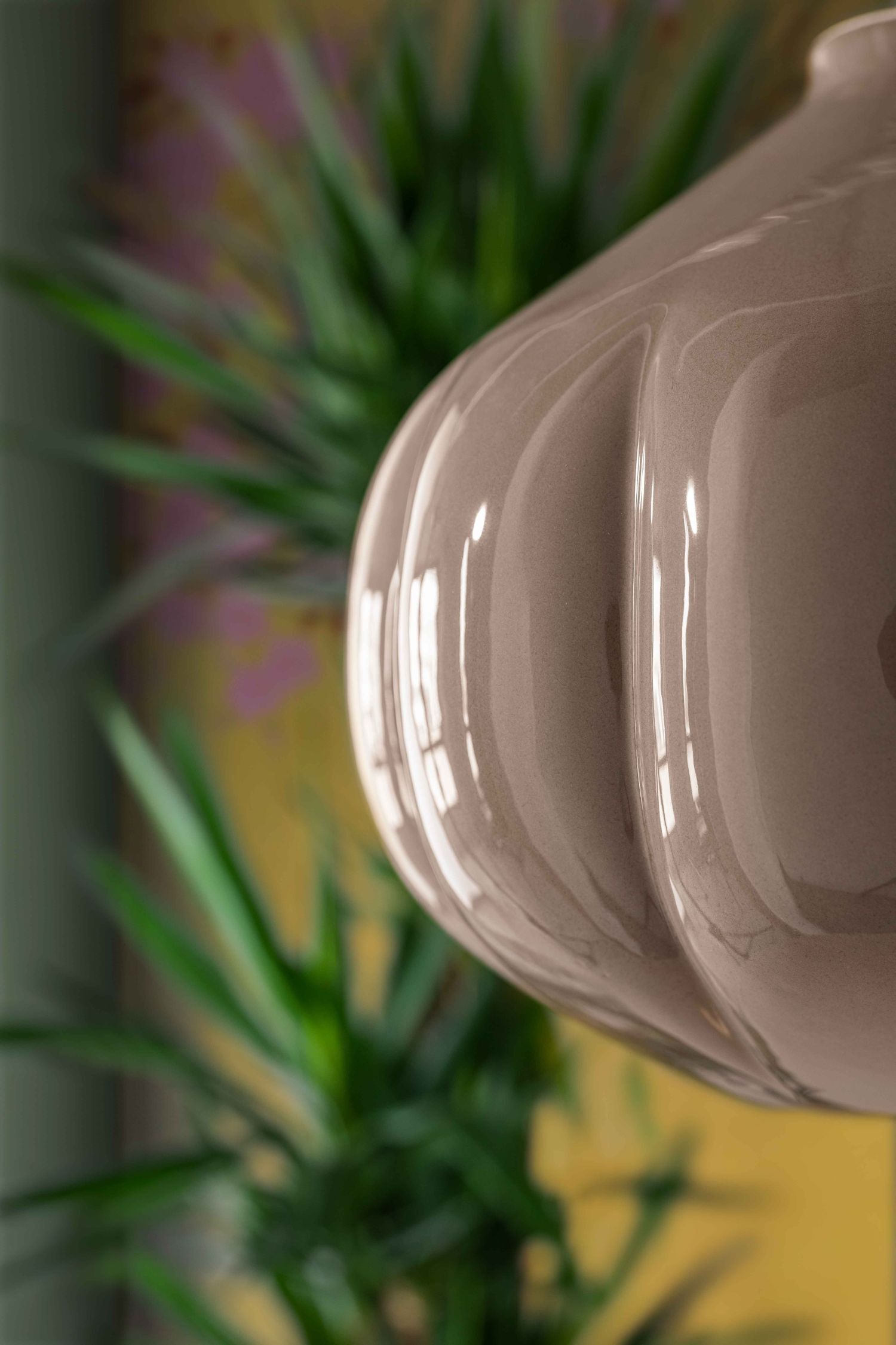 Suspension céramique artisanale E27 ronde D : 34 cm brun Topfpflanze, Töpferei, Krug, Pflanzgefäß, Vase