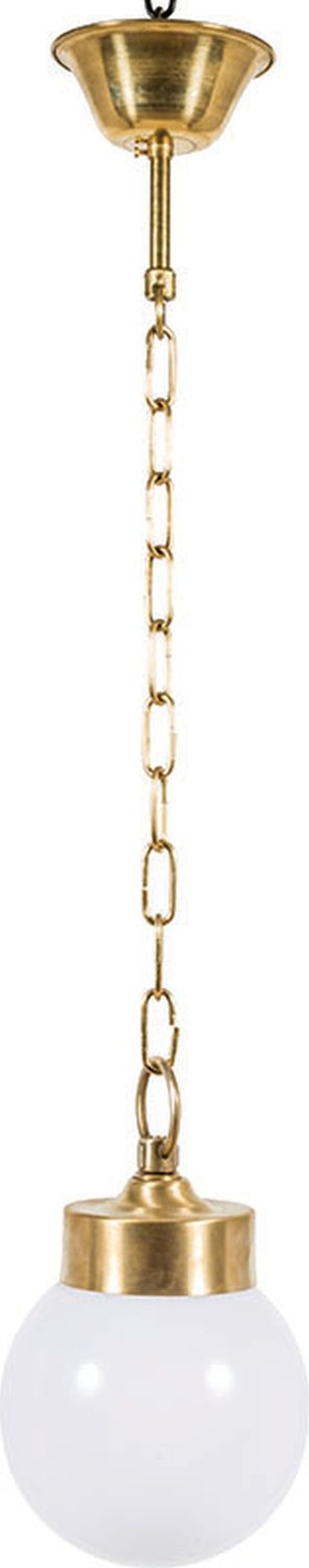 Suspensions extérieures Boule Abat-jour Blanc Ø22cm Laiton