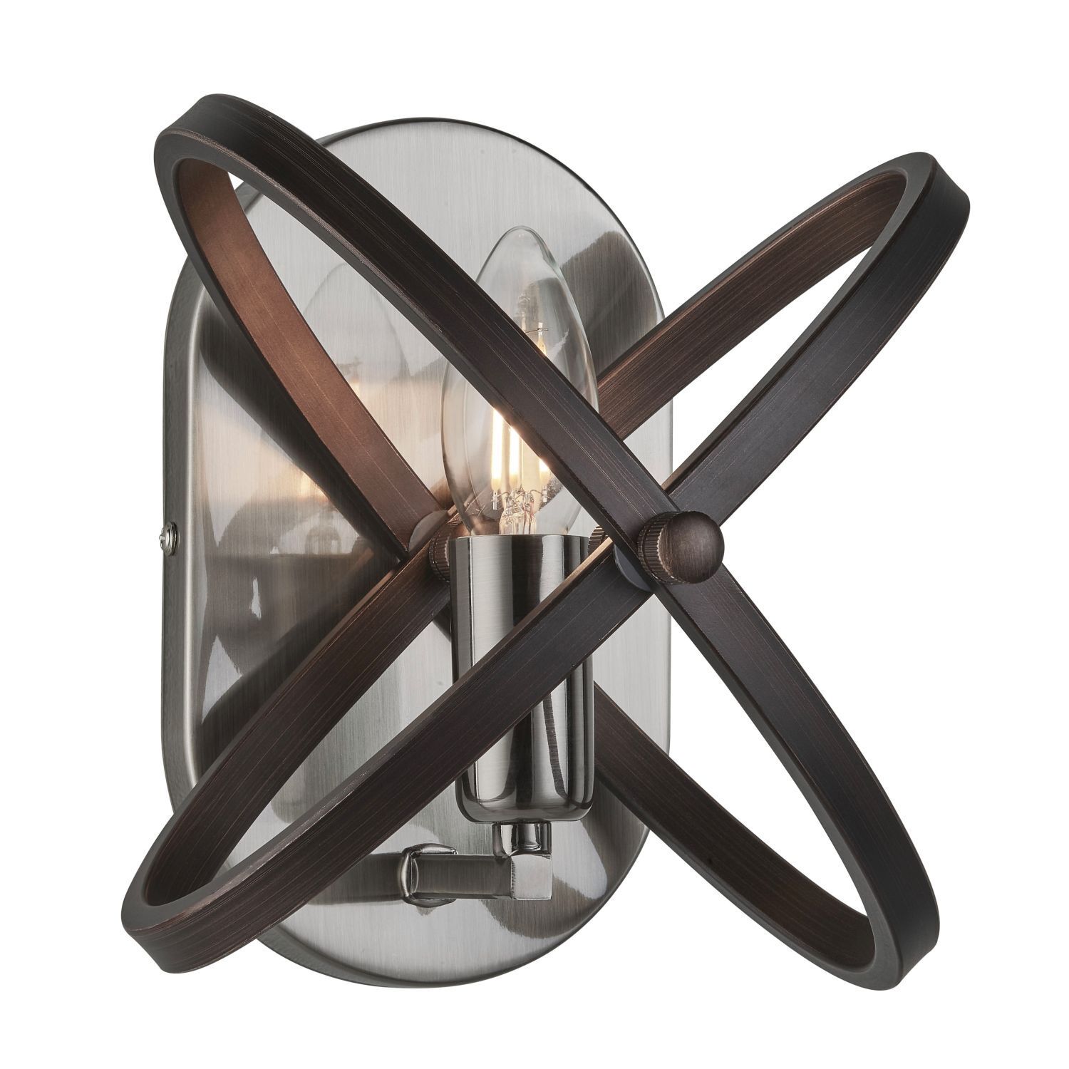 Wandleuchte Rustikal B: 23 cm H: 20 cm klein Metall E14