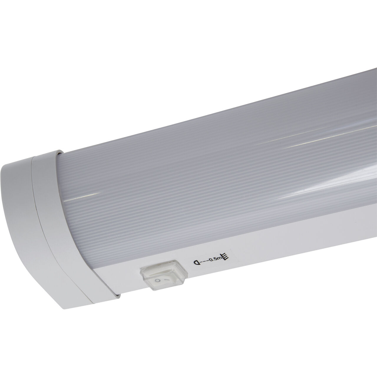 Luminaire d'agencement LED IP44 avec interrupteur L : 59,8 cm Blanc 4200 K