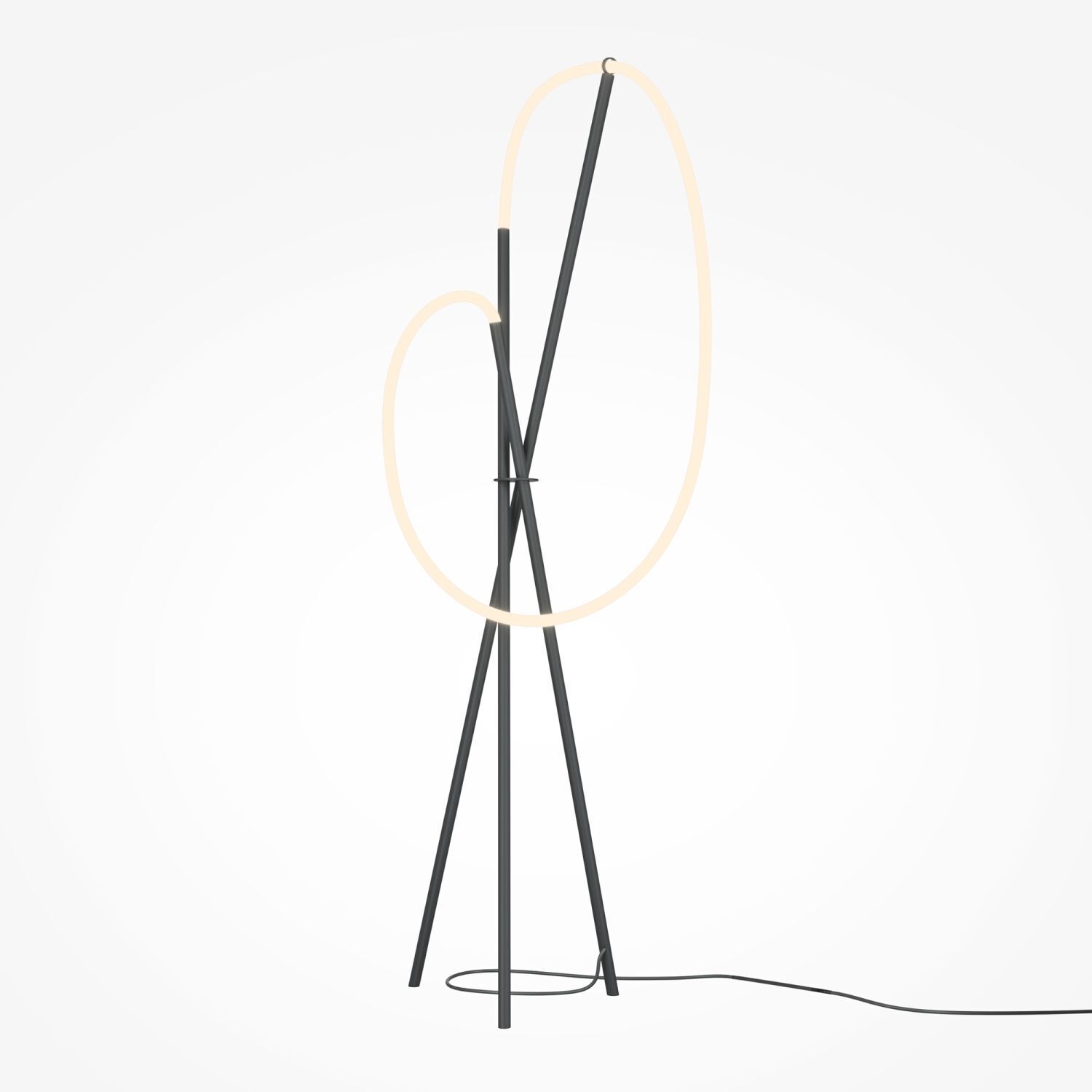LED Stehlampe Tripod dimmbar Schwarz 162 cm 36 W 3000 K Stehleuchte, Licht, Modendesign, Schwarz, Kabellose Struktur