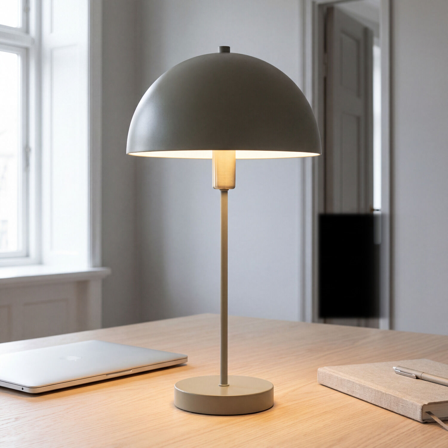 tischlampe-nachttischlampe-lampen-nachttisch-ellie-1x-e14-bis-7-w-gruen-matt-mit-schalter-fuer-wohnzimmer-schlafzimmer-le95775-01 Tischlampe, Stehlampe, Metall, Grau, Dimmbar