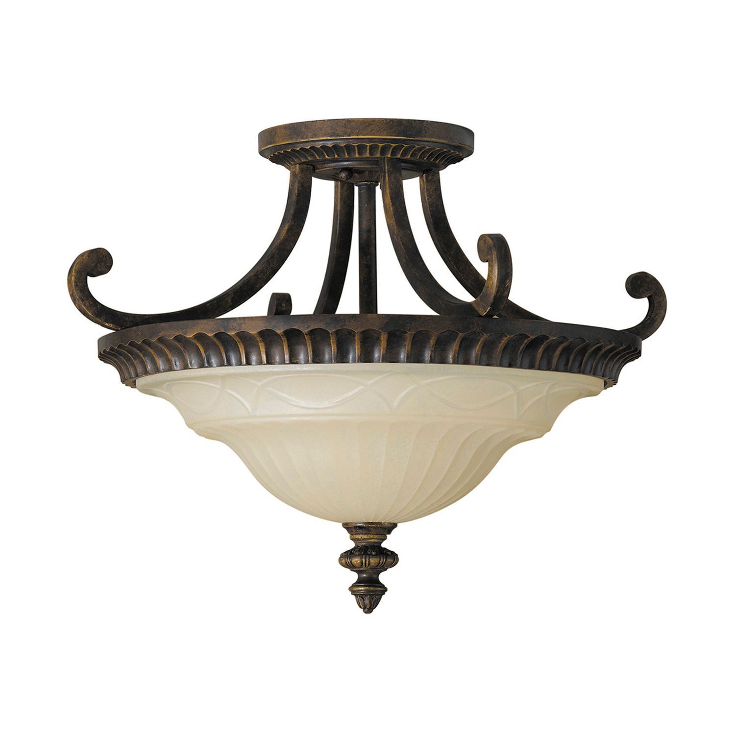 Plafonnier ANABELL 1 Marron Salon Lampe