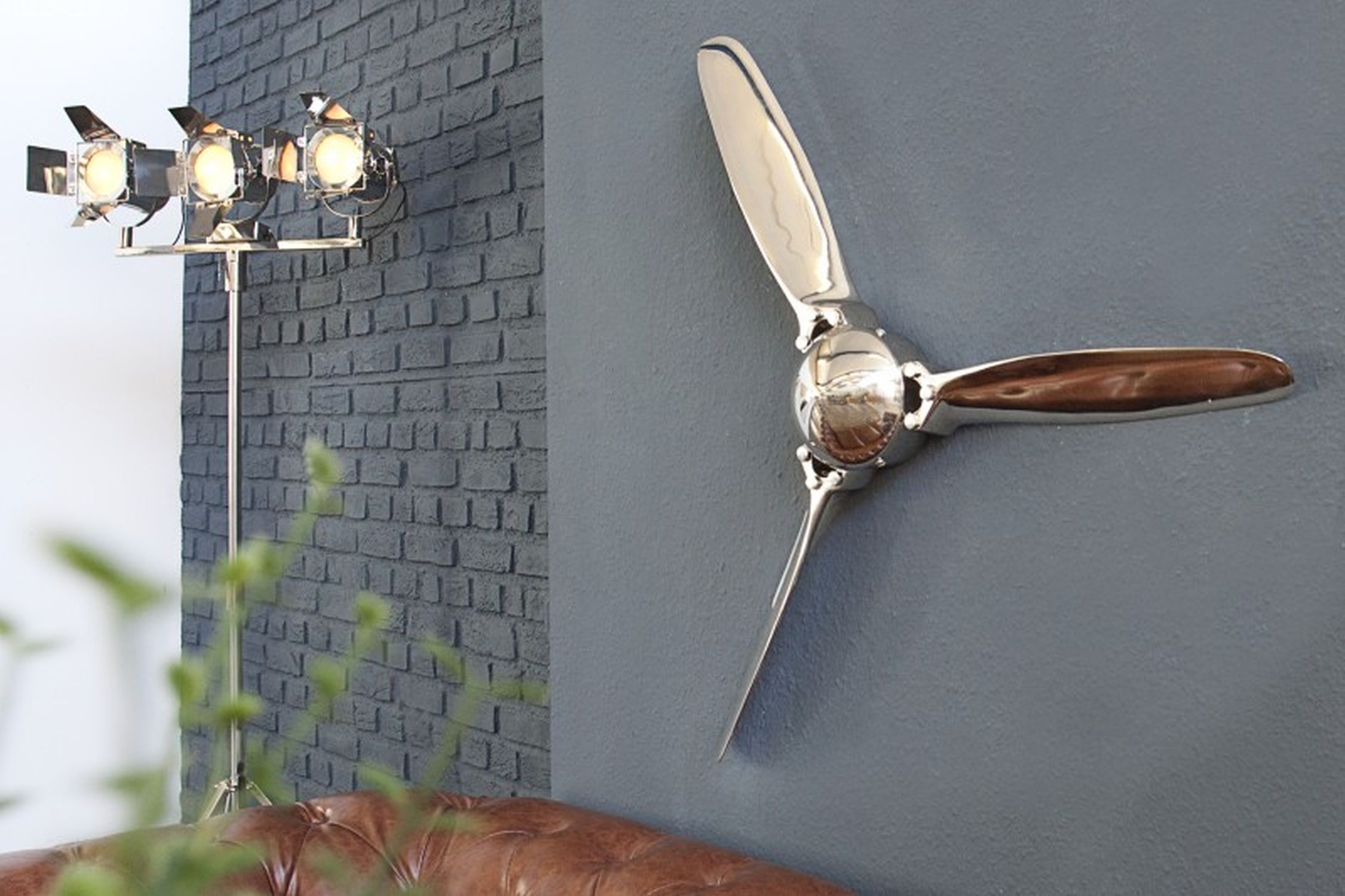 Deko Propeller Wand Metall Handarbeit 90x90 cm in Kupfer Gerät, Deckenventilator, Elektrisches Gerät