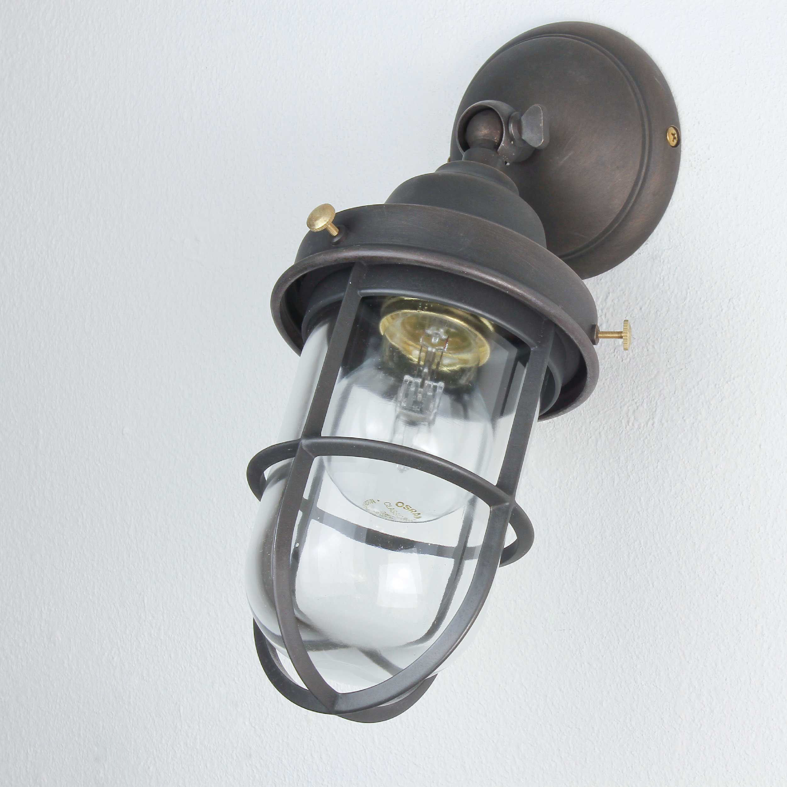 Wandleuchte Außen aus Echt-Messing in Bronze Leuchte, Lampe, Deckenleuchte