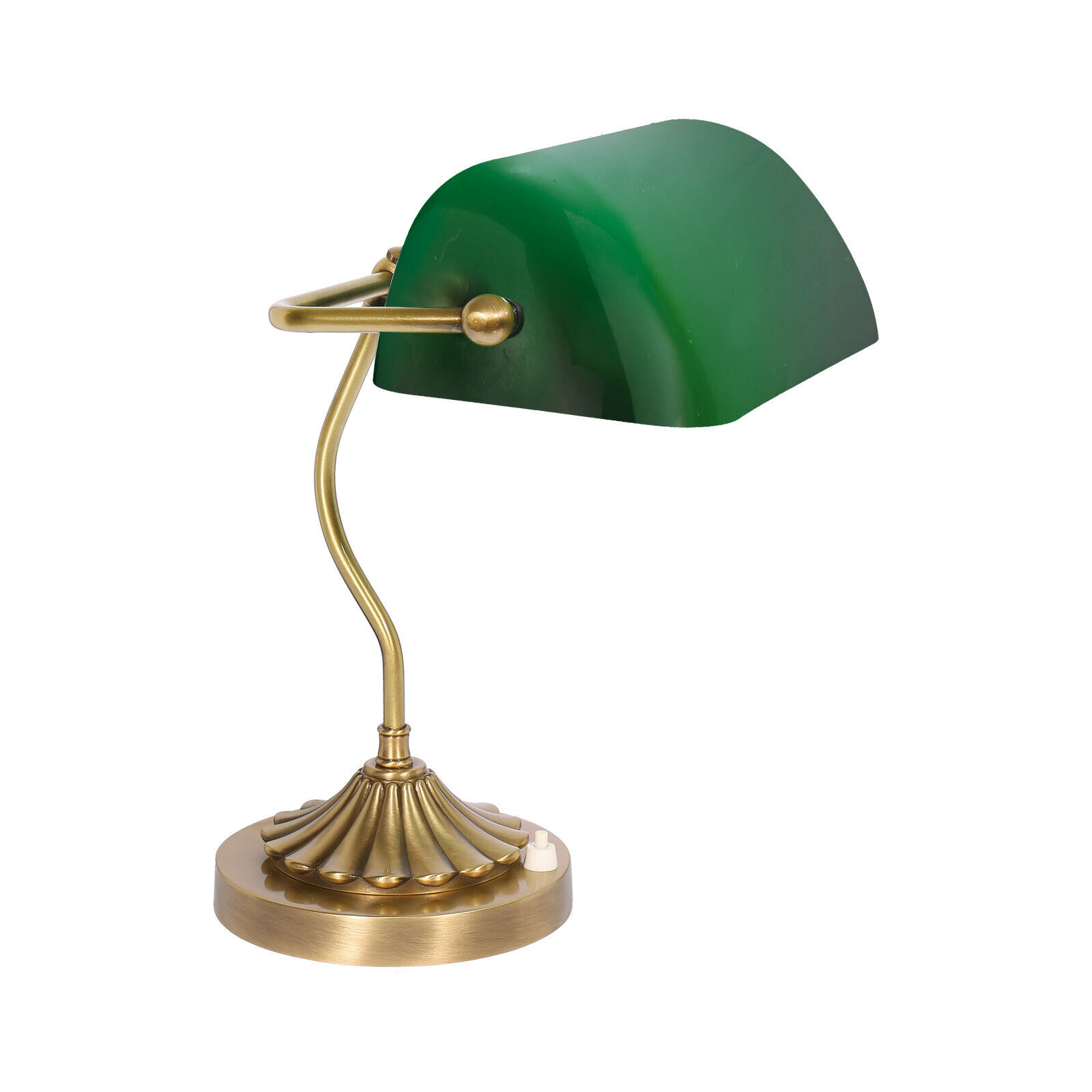 Lampe de banquier Gün Bronze H : 30 cm en laiton verre E27 Lampe, Lampenschirm, Tischlampe, Bronze