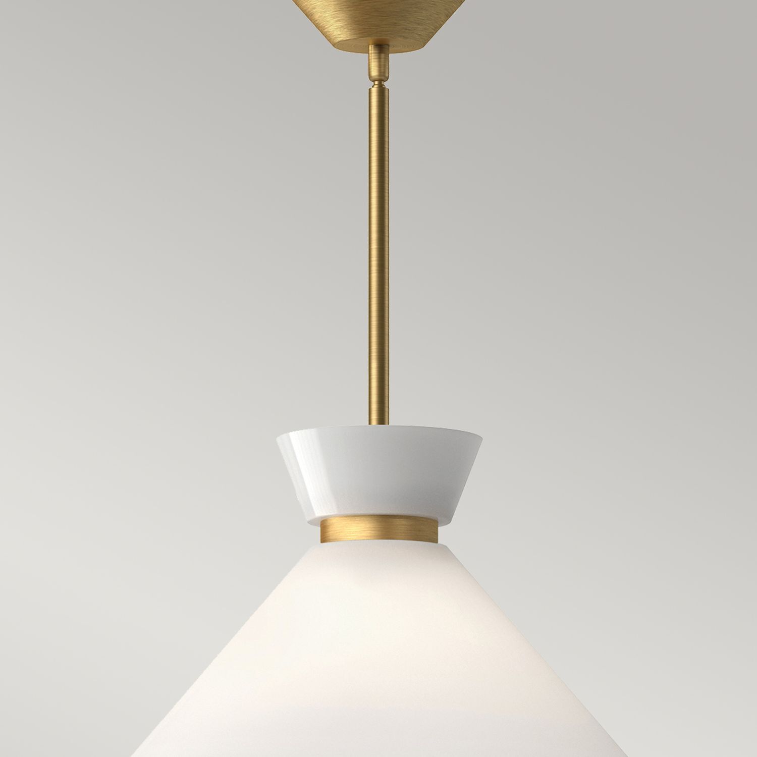 Hängelampe Retro Ø 35,8 cm Metall Glas E27 verstellbar in Gold Lampe
