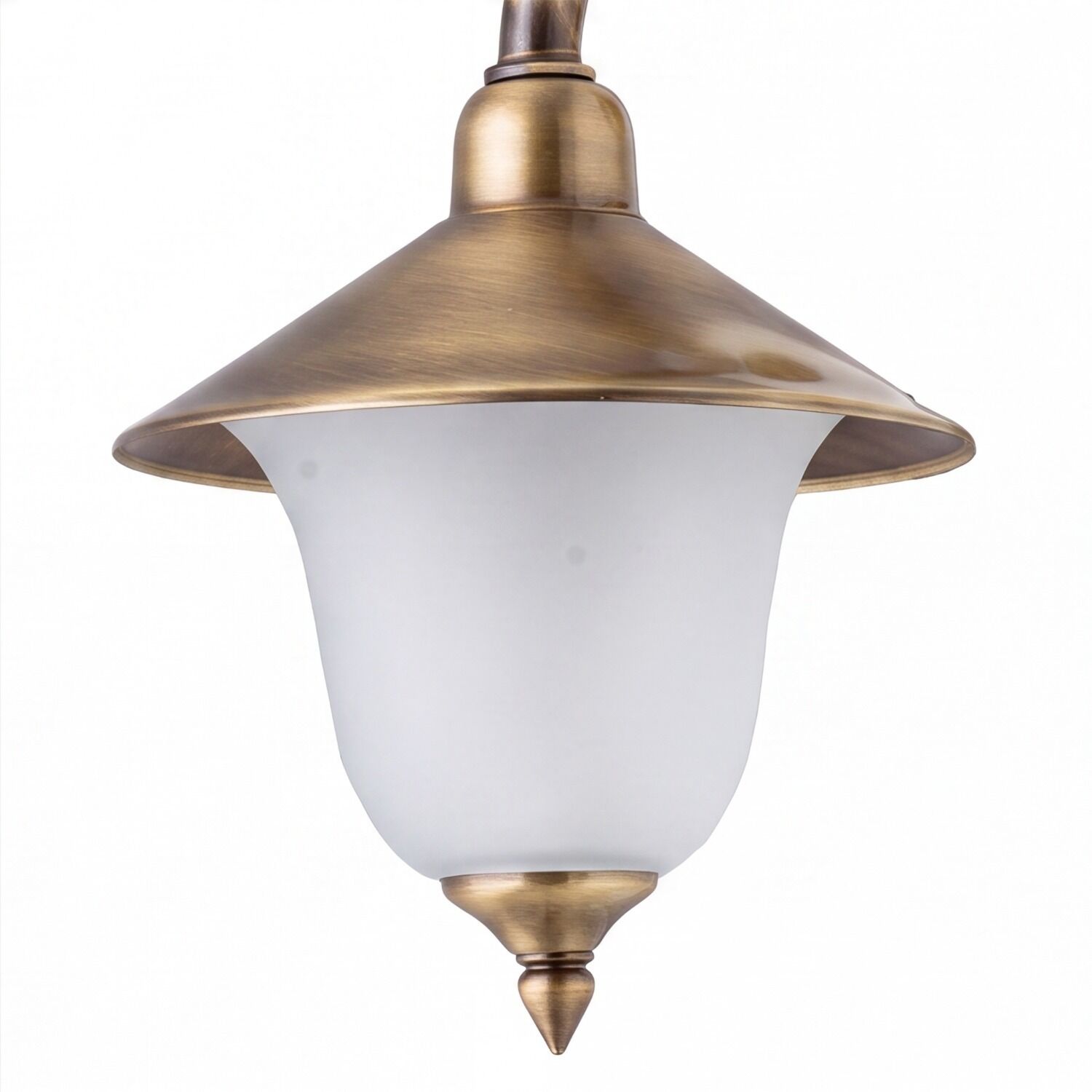 Lampe, Wandlampe, Messing, Bronzeguss, Gläserner Schirm