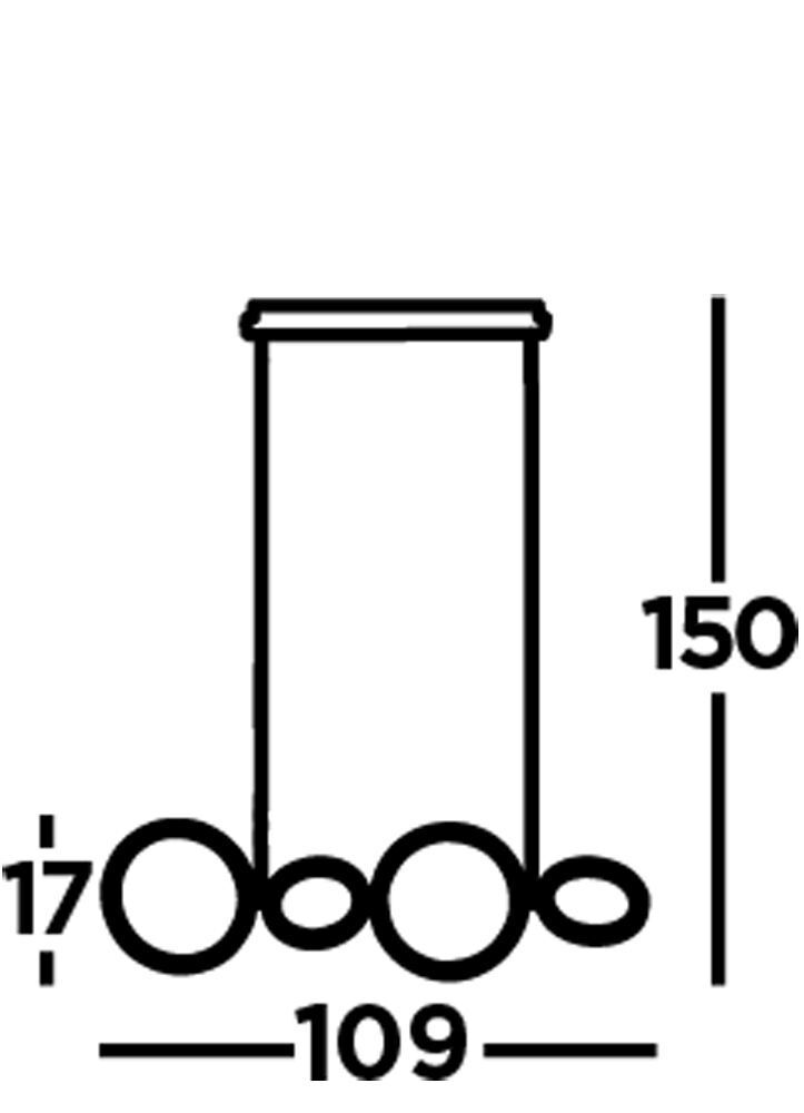 LED Hängeleuchte Schwarz Weiß B: 109 cm groß 3000 K