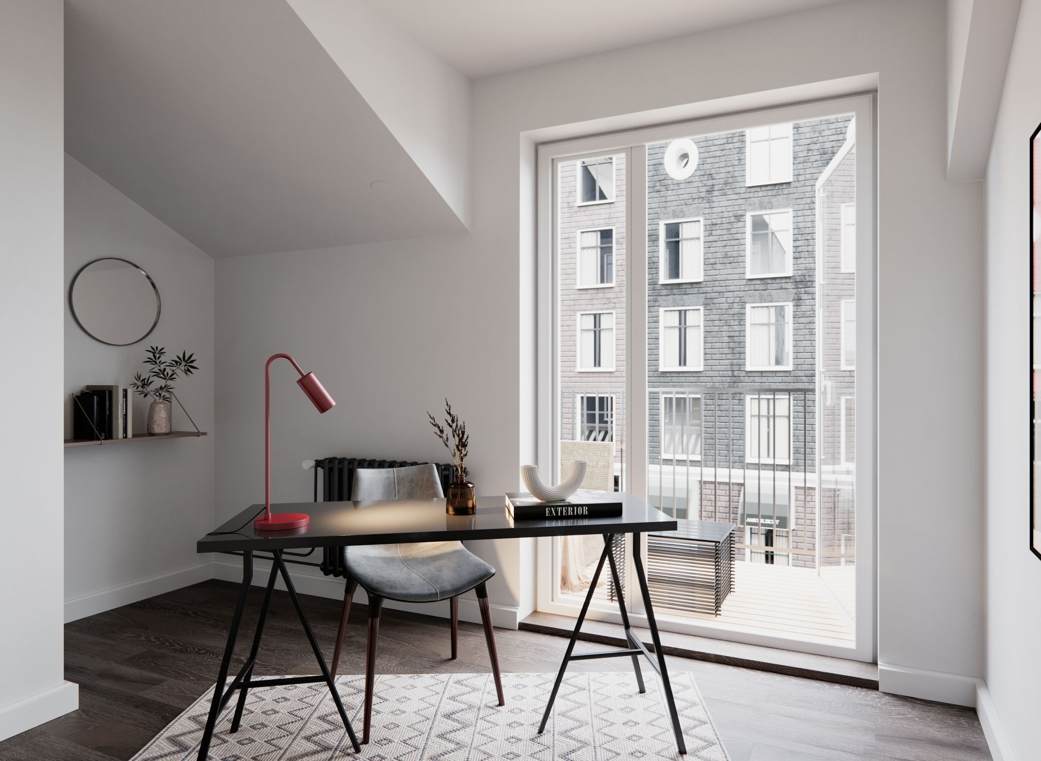 Schreibtischlampe Metall 51 cm hoch Dunkelrot GU10 Moebel, Tabelle, Fenster, Innenarchitektur, Lampe